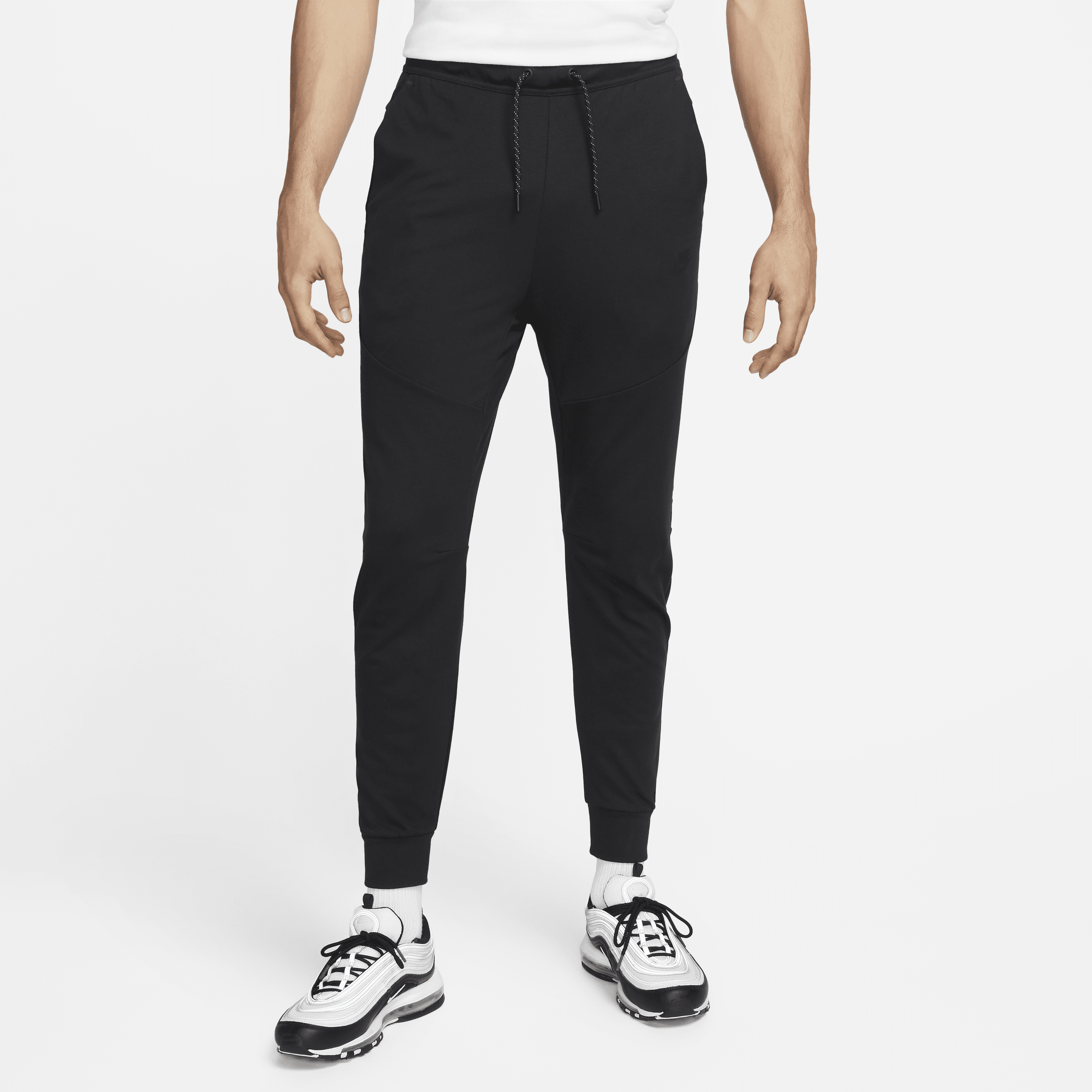 Shop Nike Men's  Sportswear Tech Fleece Lightweight Slim-fit Jogger Sweatpants In Black