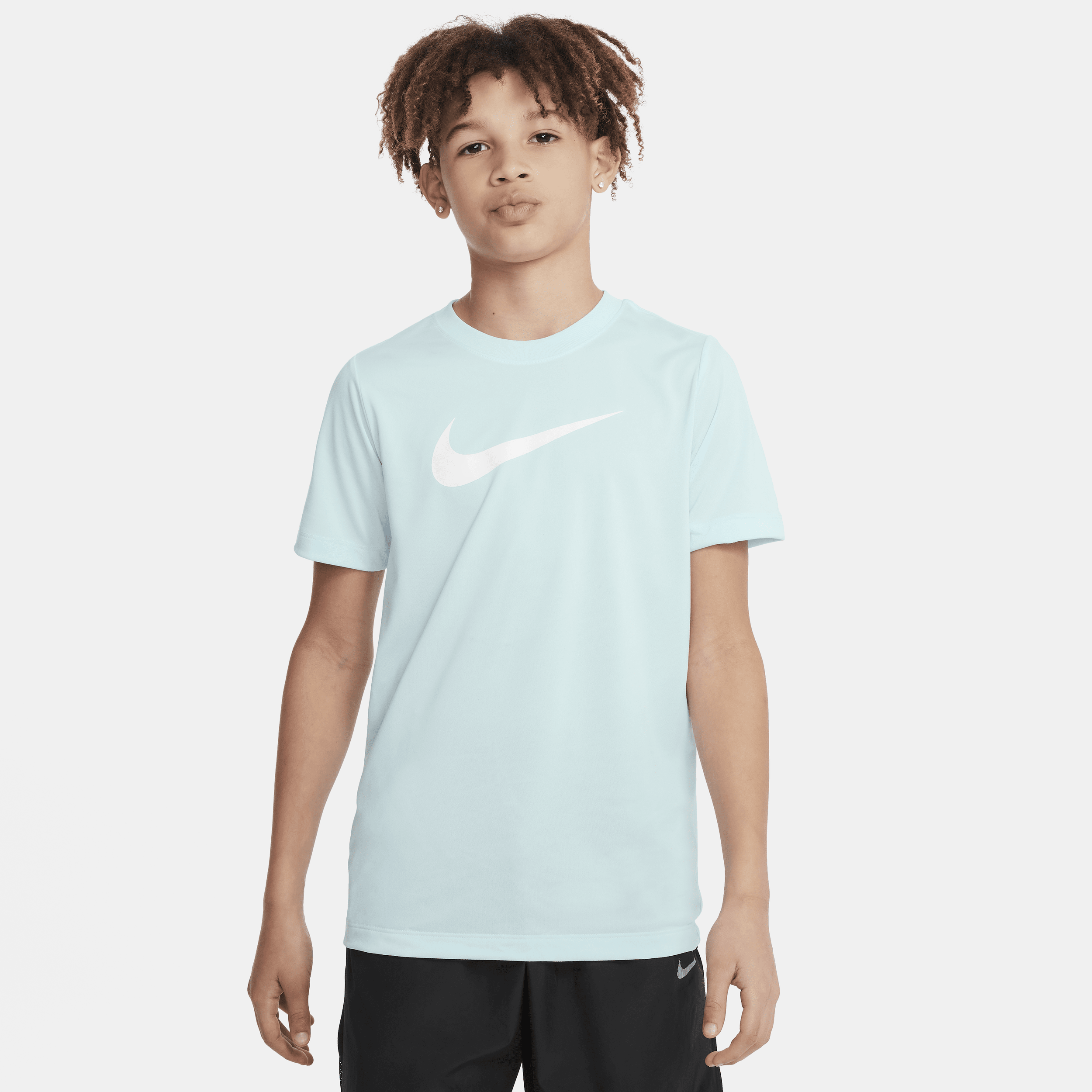 Shop Nike Dri-fit Legend Big Kids' (boys') T-shirt In Blue