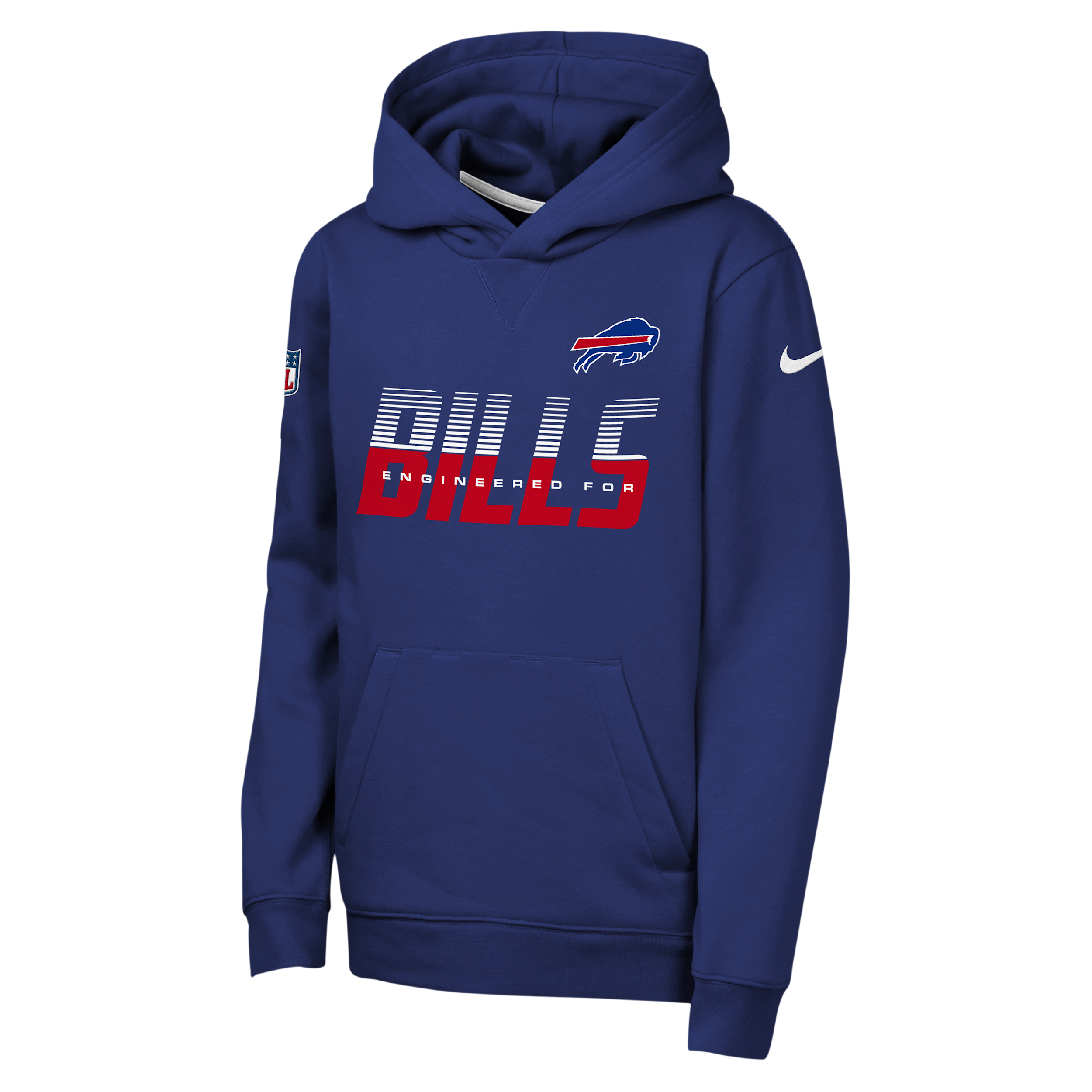 Buffalo Bills Sideline Big Kids' Nike Dri-FIT NFL Pullover Hoodie in Blue | Z1B7NFQWBIL-NDG
