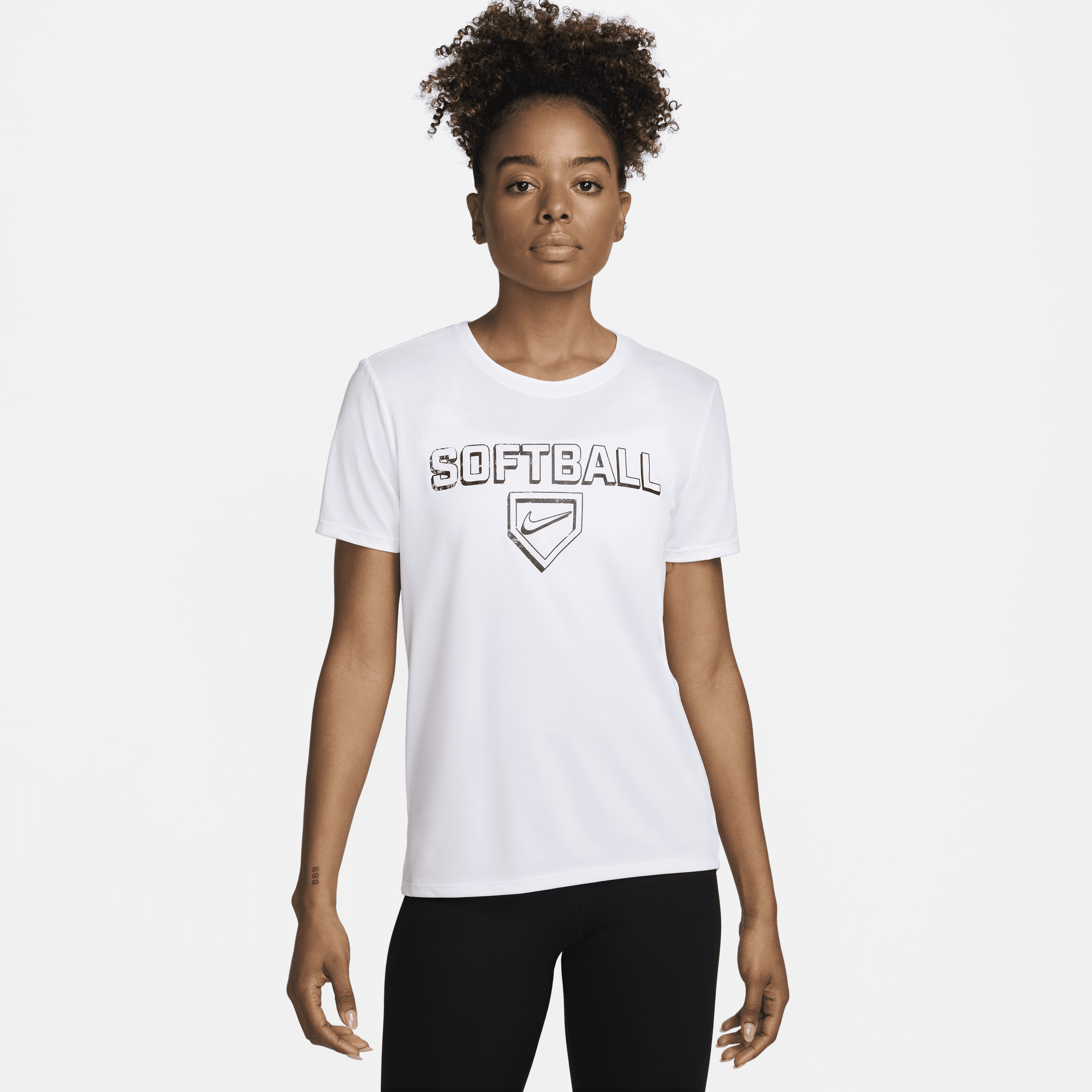 Nike Women's Dri-fit Softball T-shirt In White