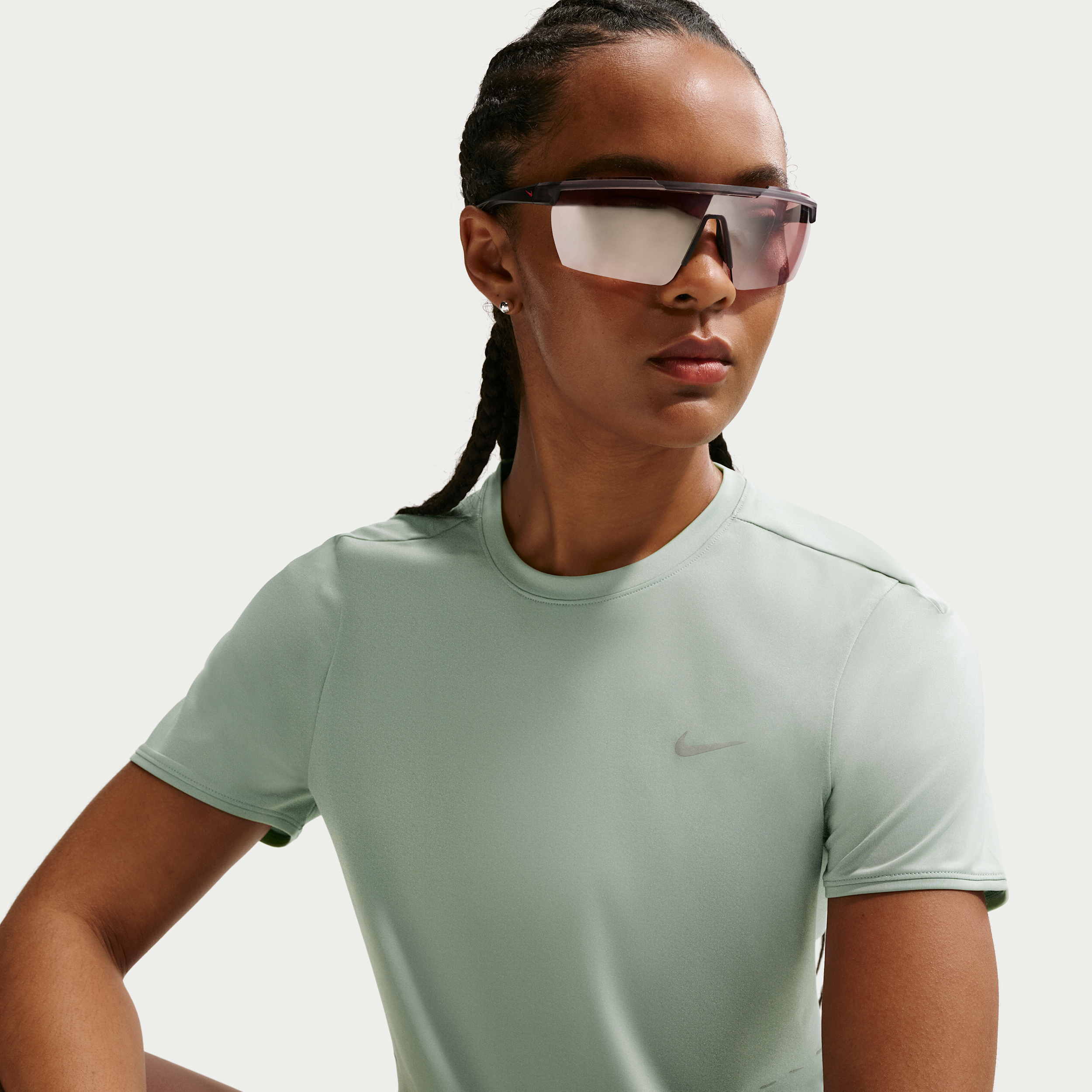 Nike Women's Swift Dri-FIT Short-Sleeve Running Top in Green | HM9698-006