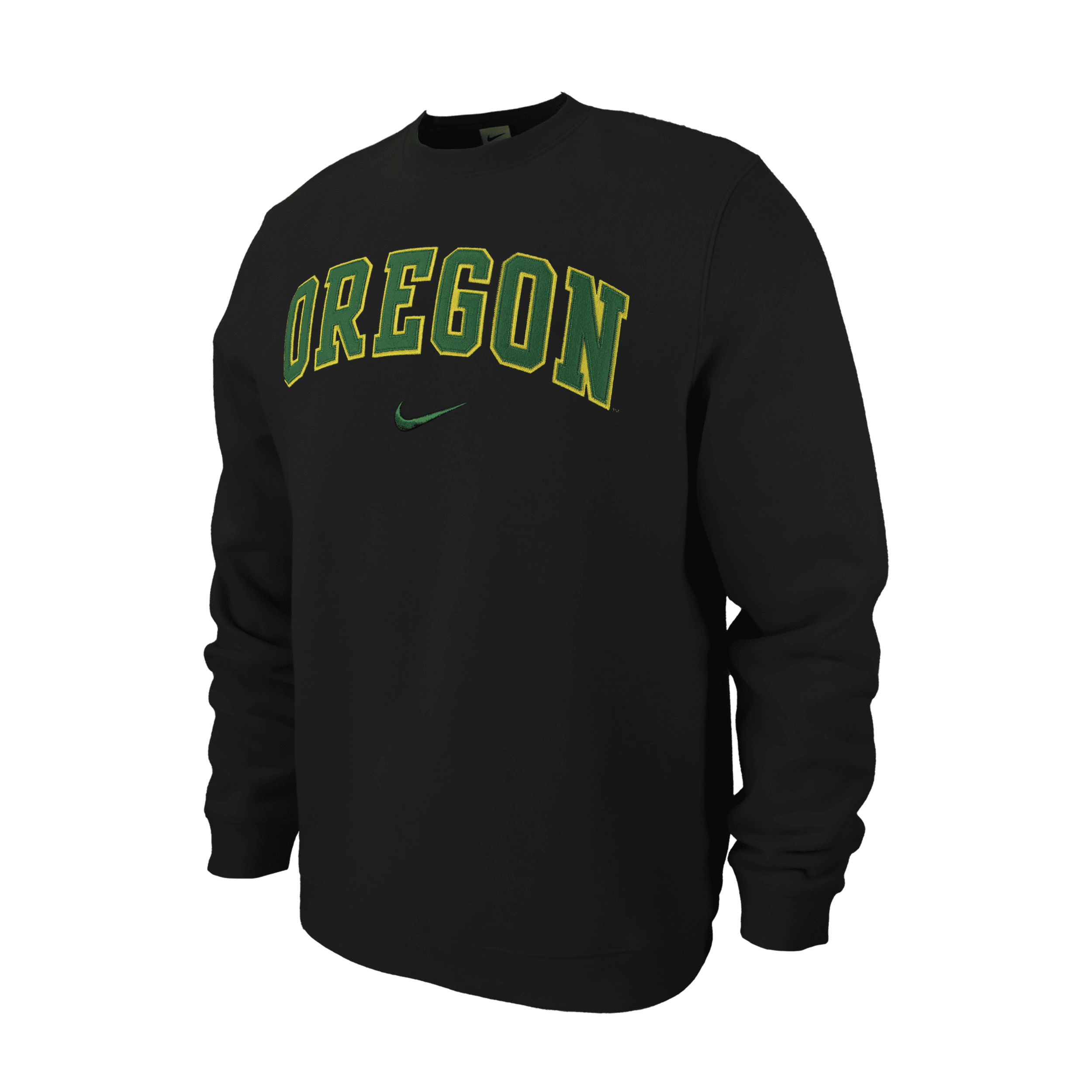 Nike Oregon Club Fleece  Men's College Crew-neck Sweatshirt In Black