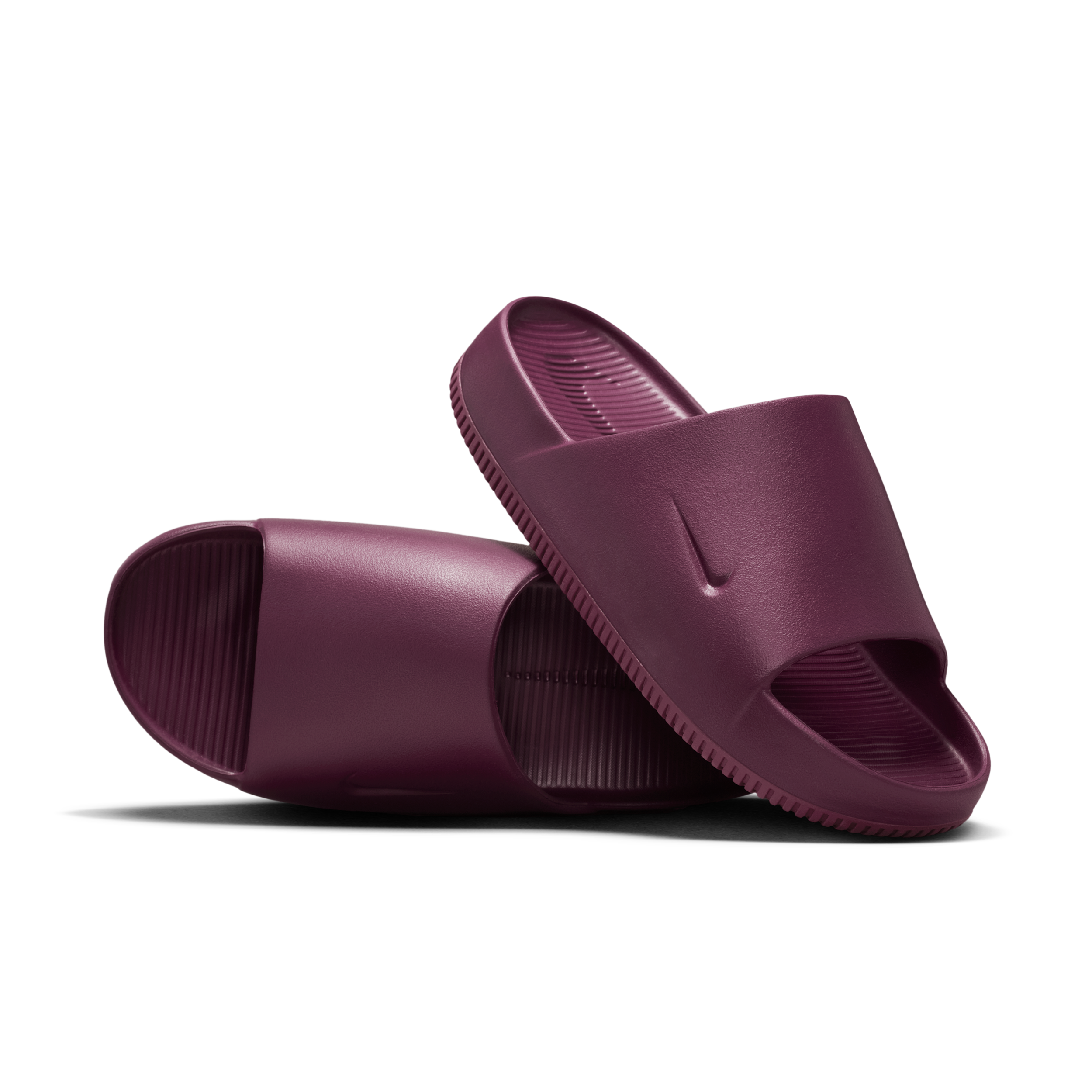 Nike Women's Calm Slides In Burgundy