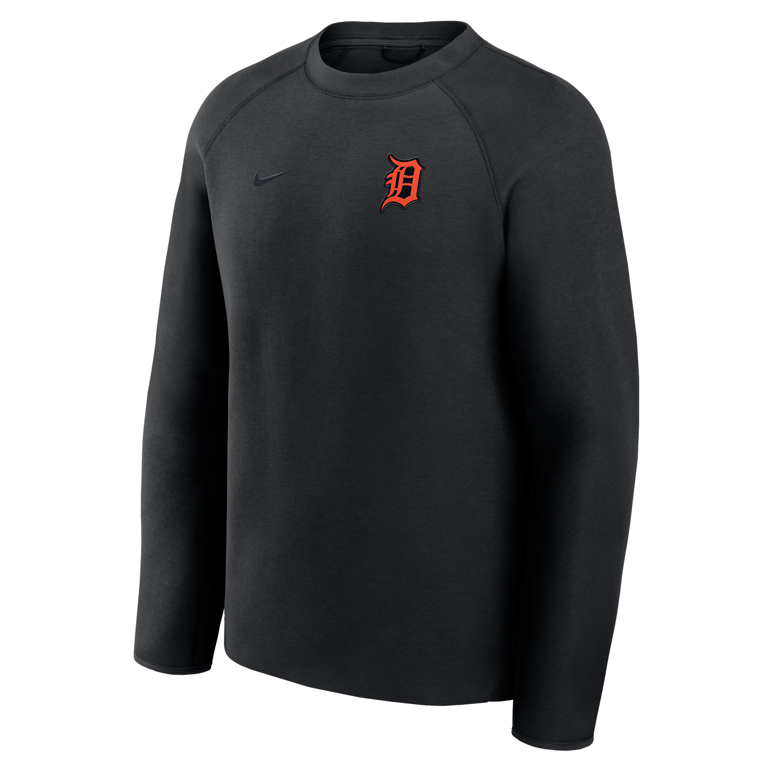 Nike Detroit Tigers Tech Fleece  Men's Mlb Pullover Crew In Black