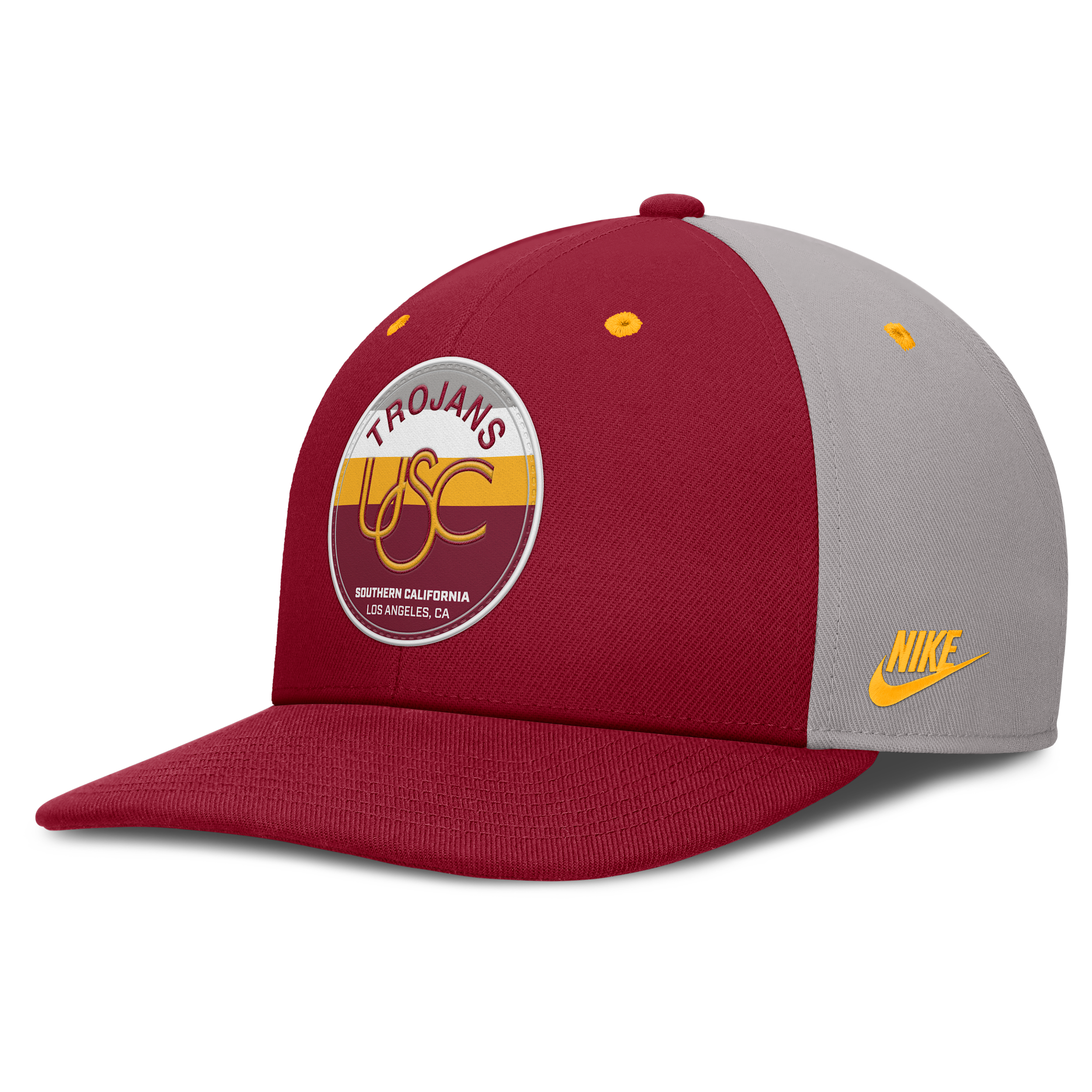 Nike Men's Cardinal/gray Usc Trojans Prep Pro Performance Snapback Hat In Gray
