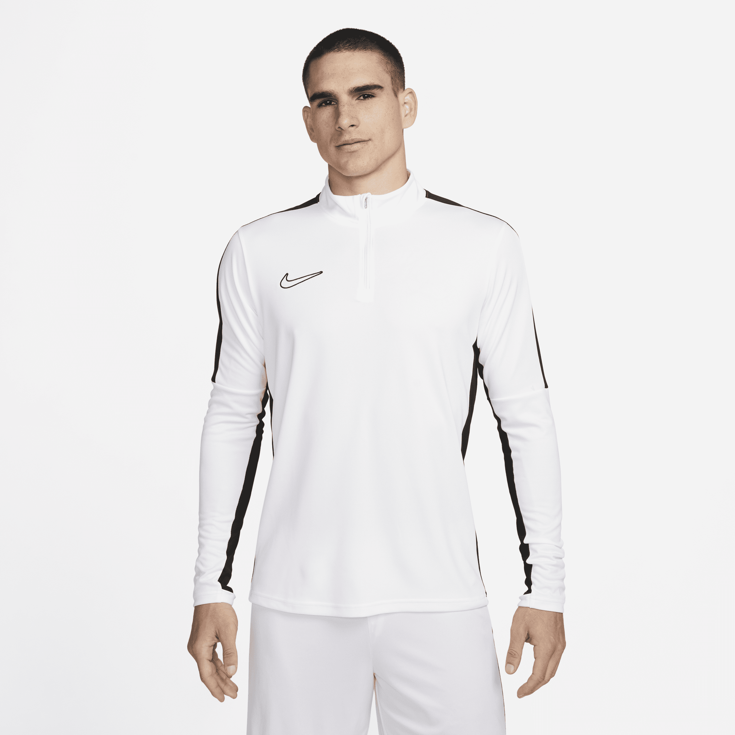 Nike Men's Academy Dri-fit 1/2-zip Soccer Top In White