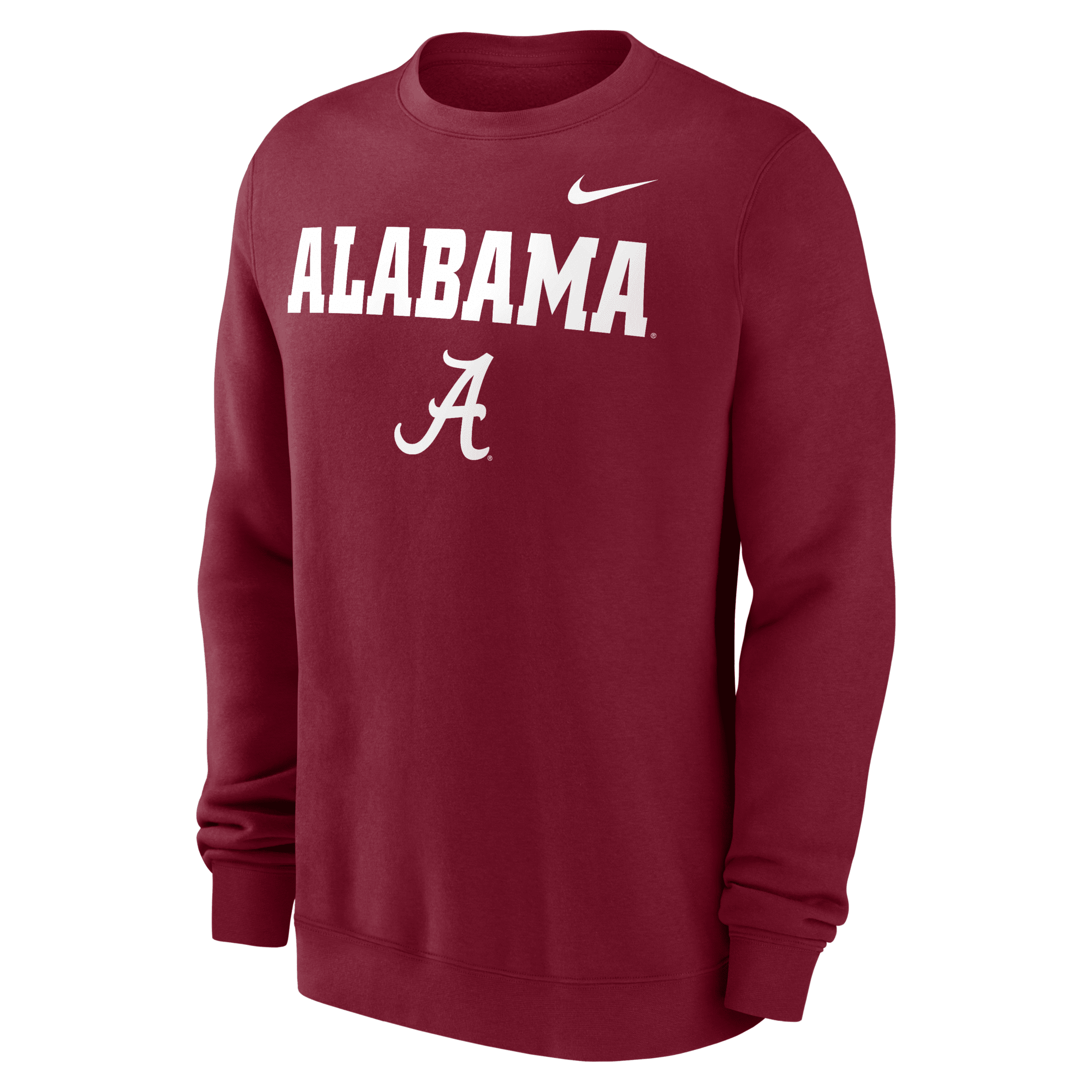 Nike Crimson Alabama Crimson Tide Primetime Primary Stack Pullover Sweatshirt In Red