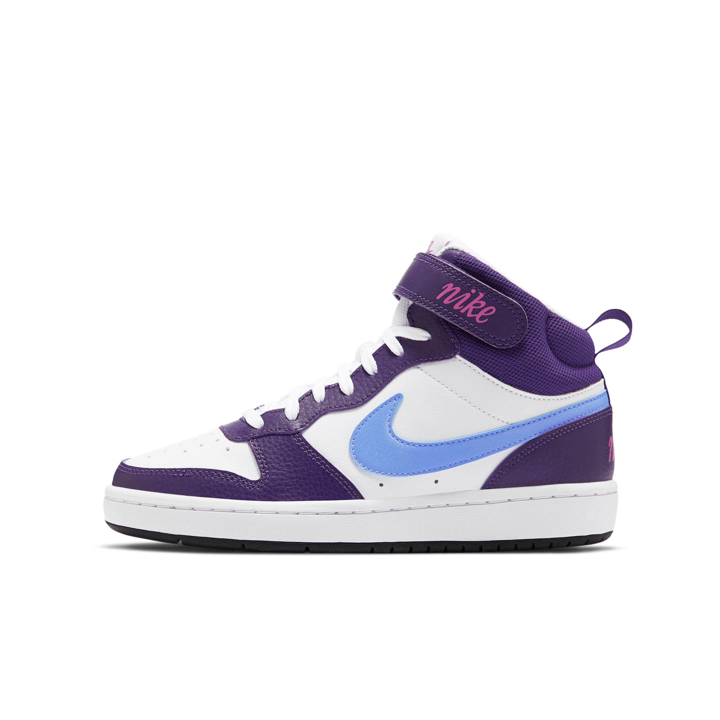 Nike Court Borough Mid 2 Big Kids' Shoes in White | CD7782-106