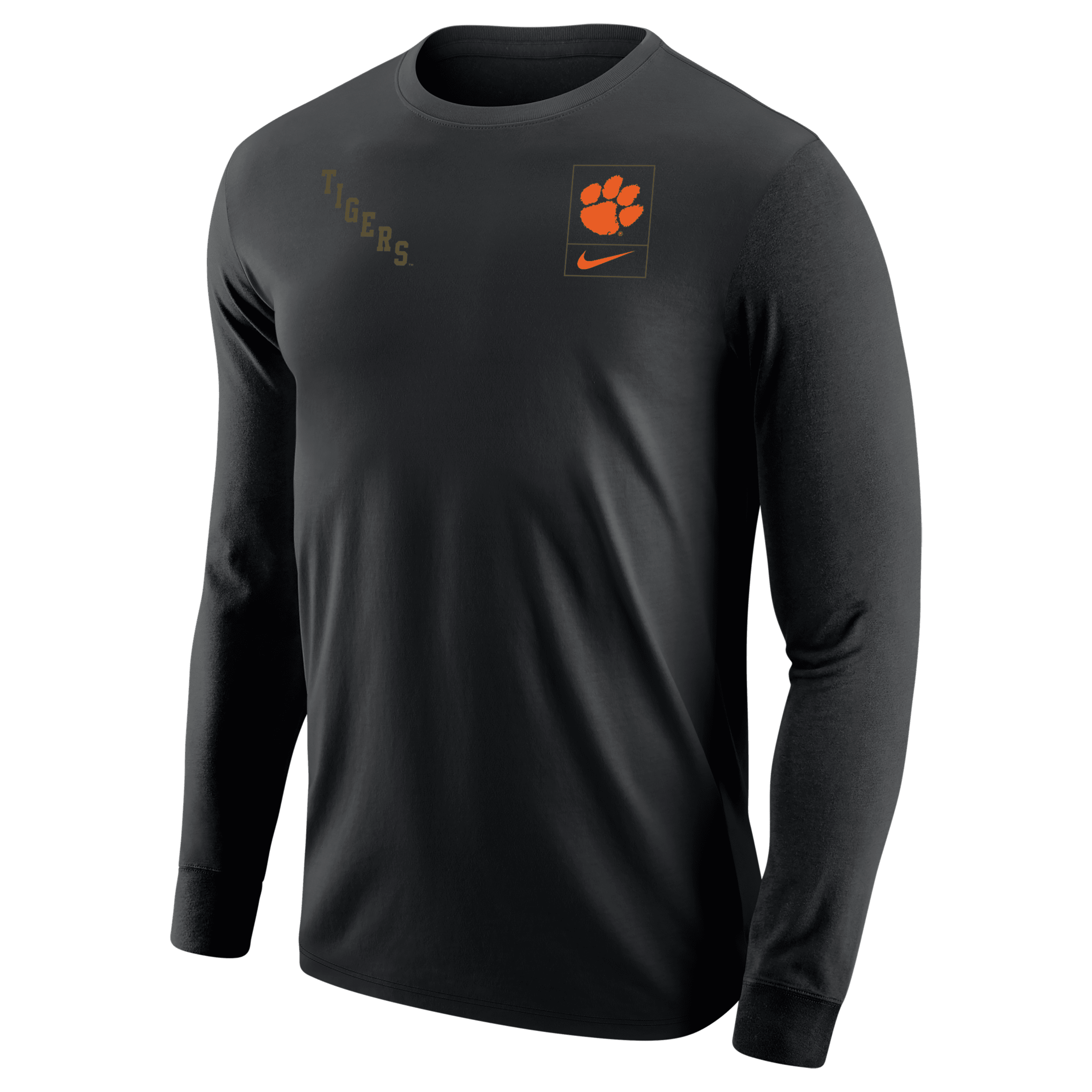 Nike Clemson Olive Pack  Men's College Long-sleeve T-shirt In Black