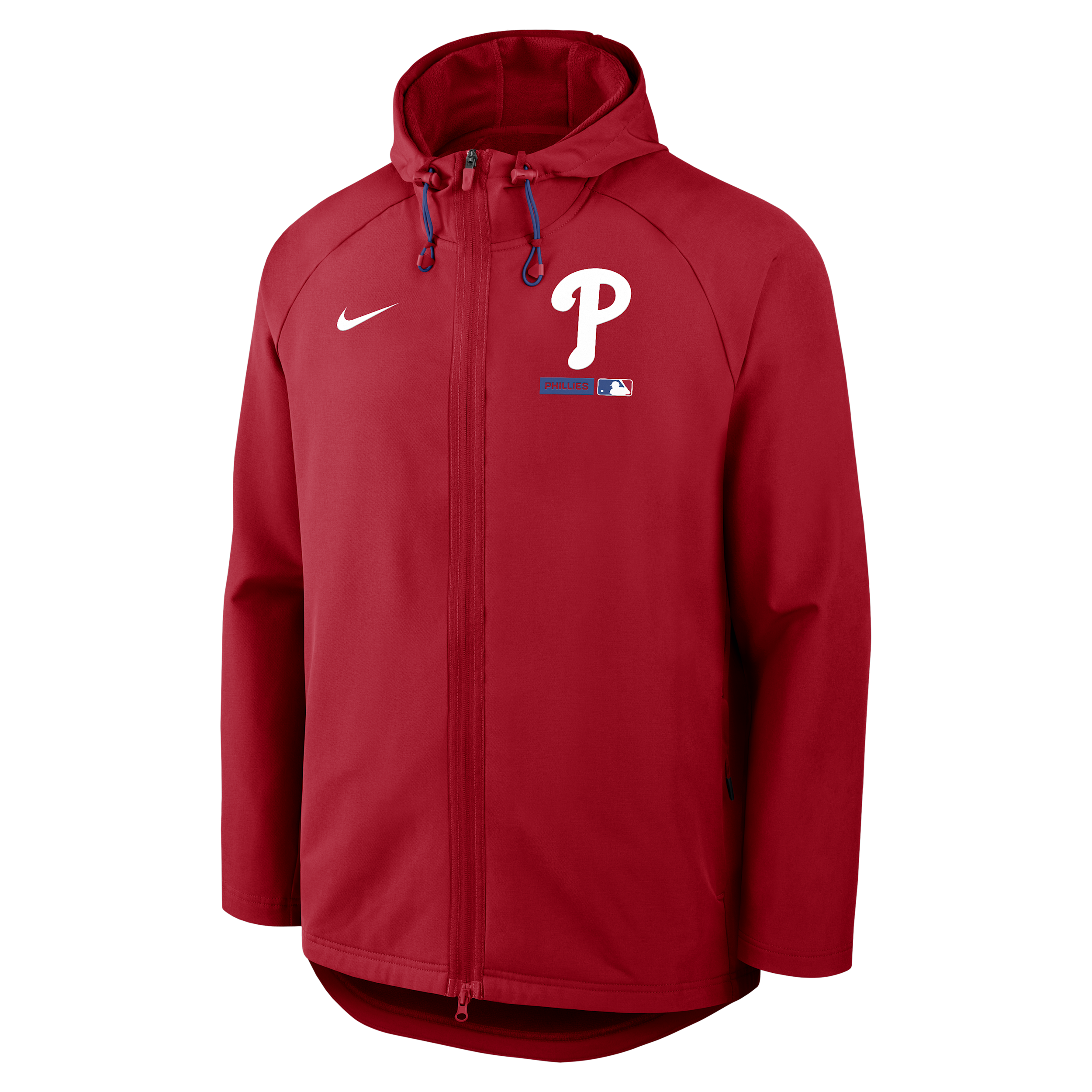 Philadelphia Phillies Authentic Collection Nike Men's Therma-FIT MLB Full-Zip Hooded Jacket in Red | 04HC161NPP-FHP