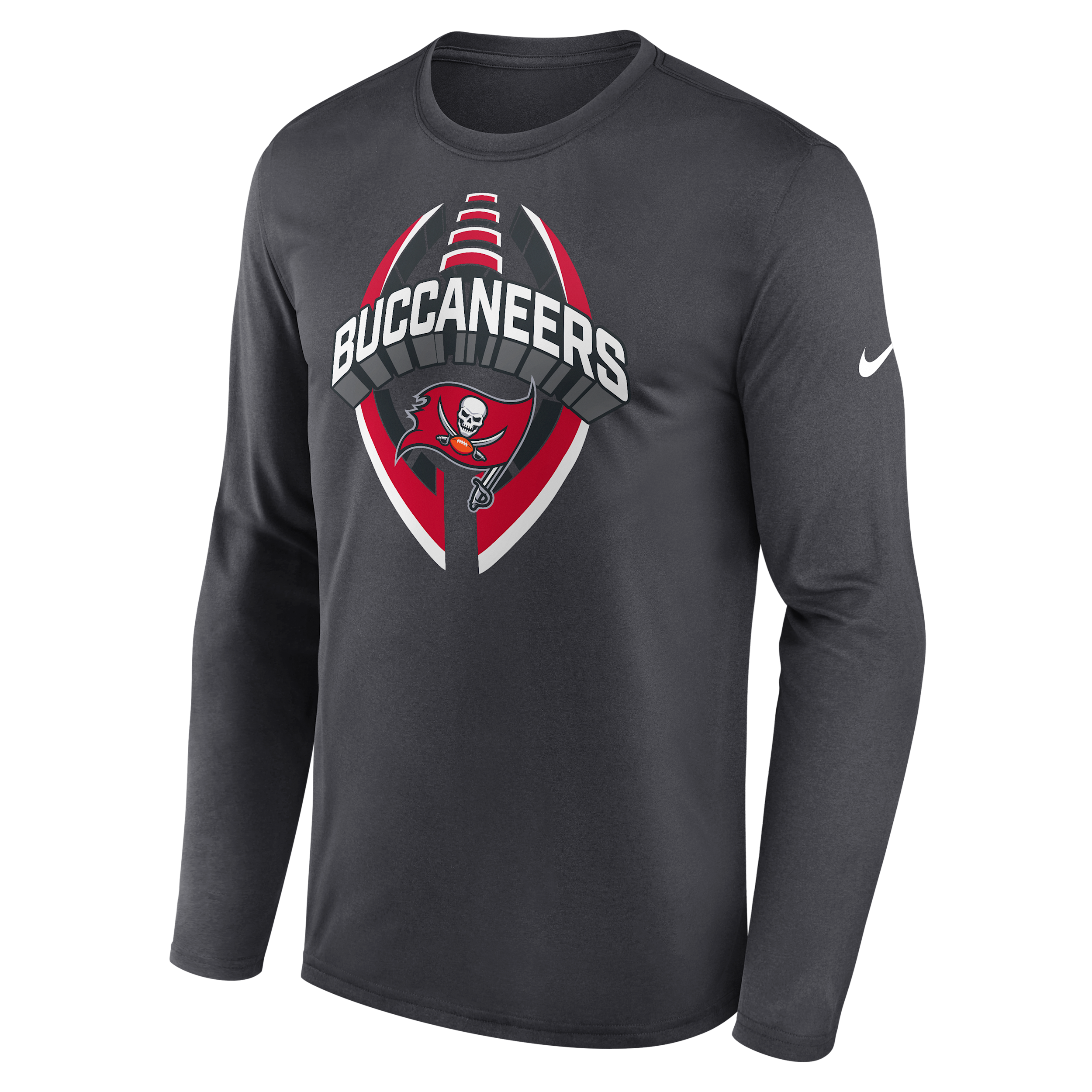 Nike Men's Anthracite Tampa Bay Buccaneers Primetime Legend Icon Performance Long Sleeve T-Shirt - Anthracite