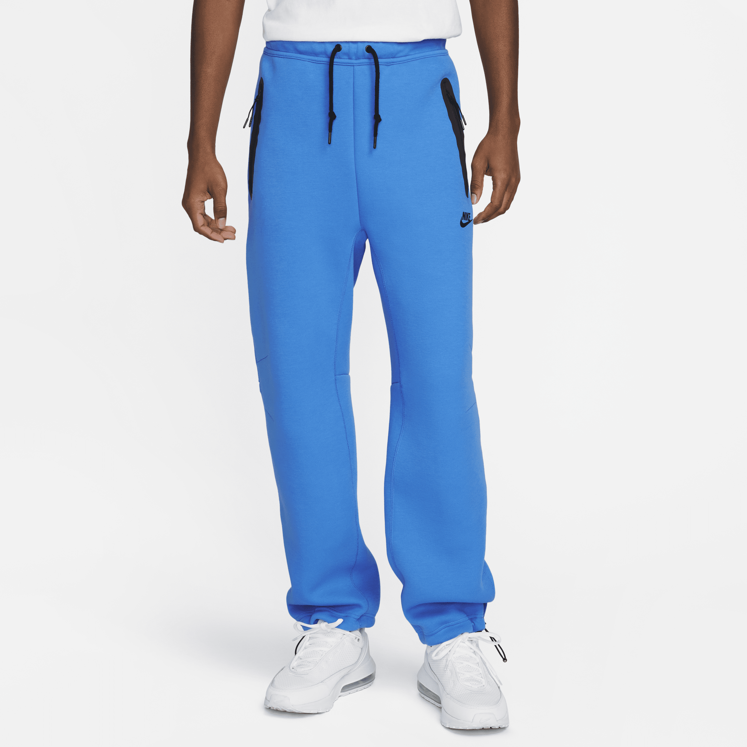 Shop Nike Men's  Sportswear Tech Fleece Open-hem Sweatpants In Blue
