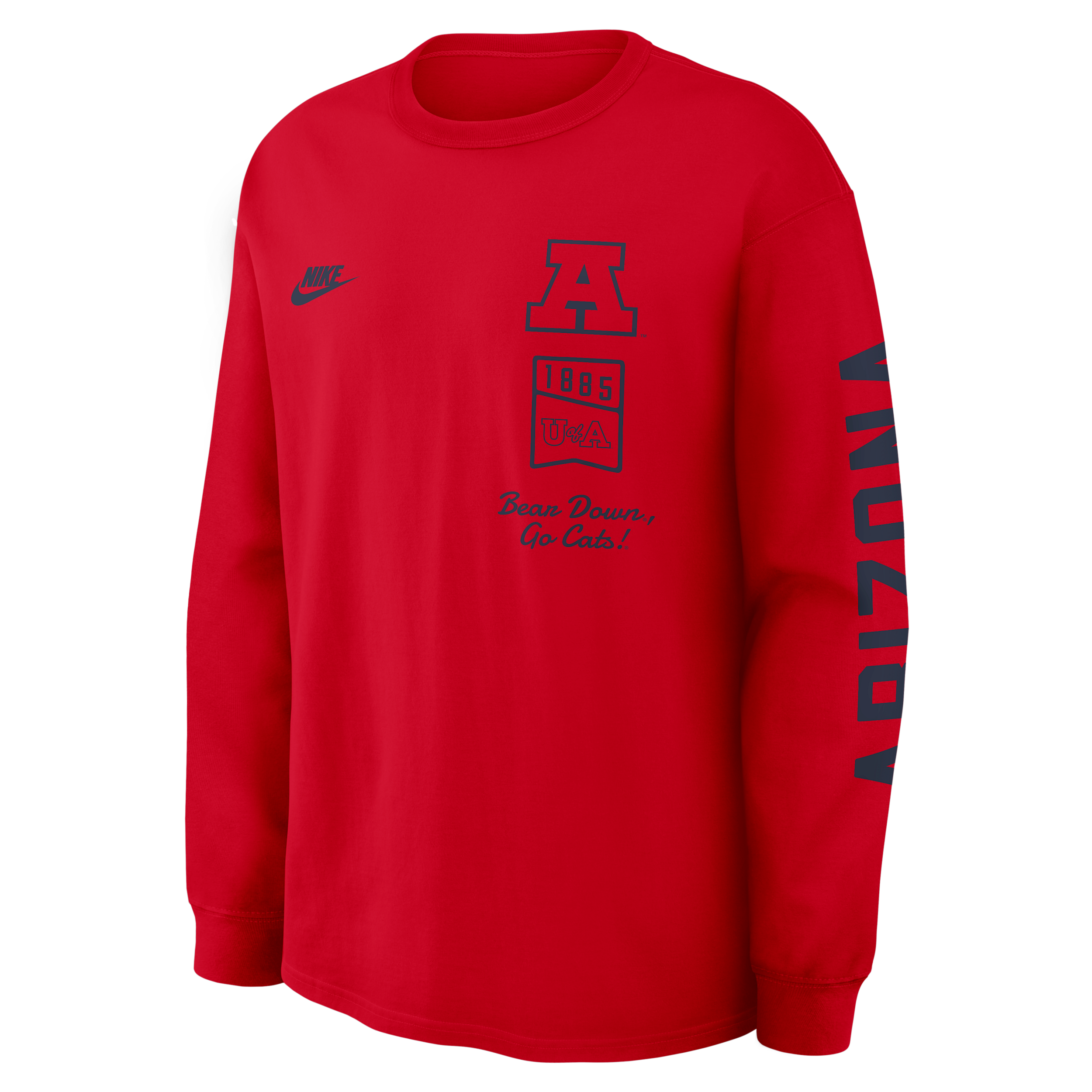 Nike Men's Red Arizona Wildcats Max 90 Legacy Multi Graphic Long-Sleeve T-Shirt - Red