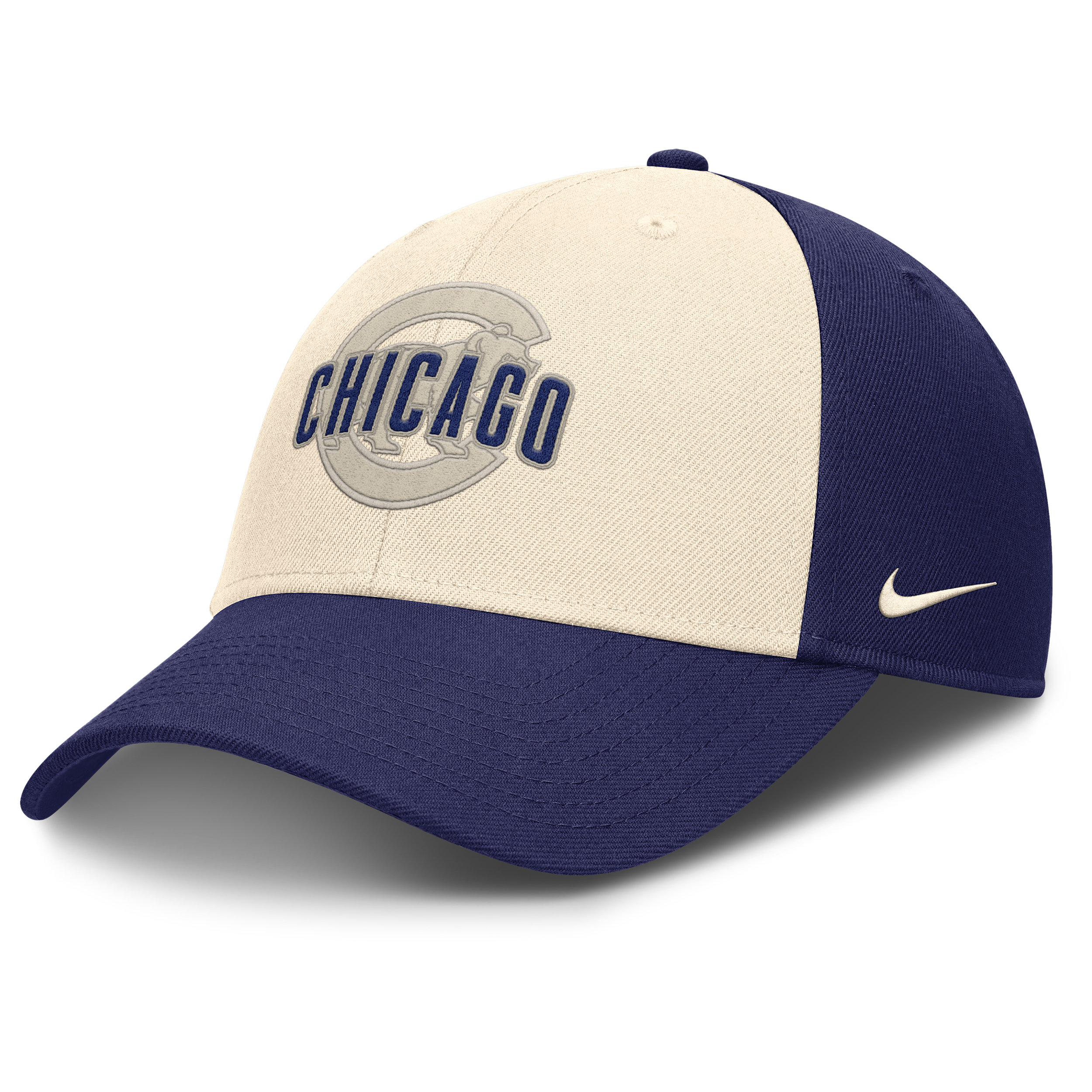 Nike Men's Royal/natural Chicago Cubs Statement Club Performance Adjustable Hat In Blue