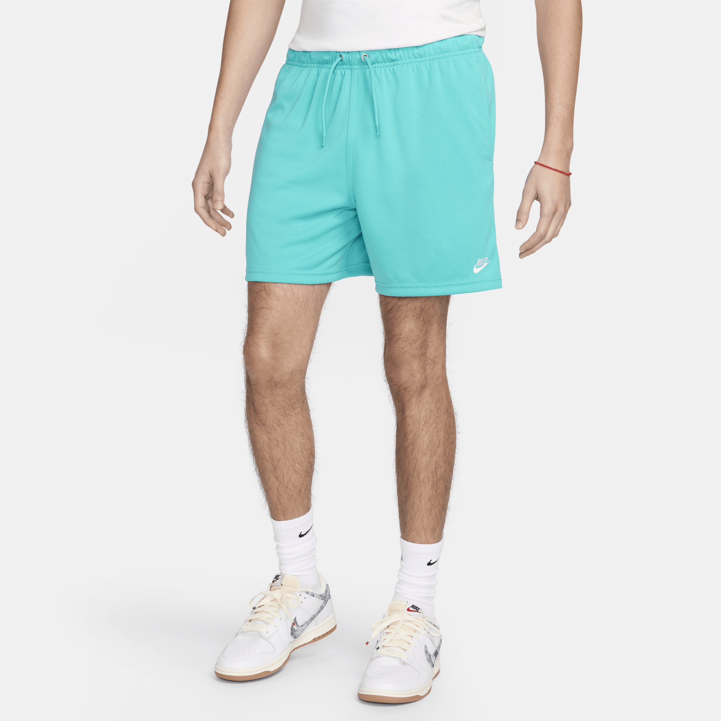Shop Nike Men's Club Mesh Flow Shorts In Green