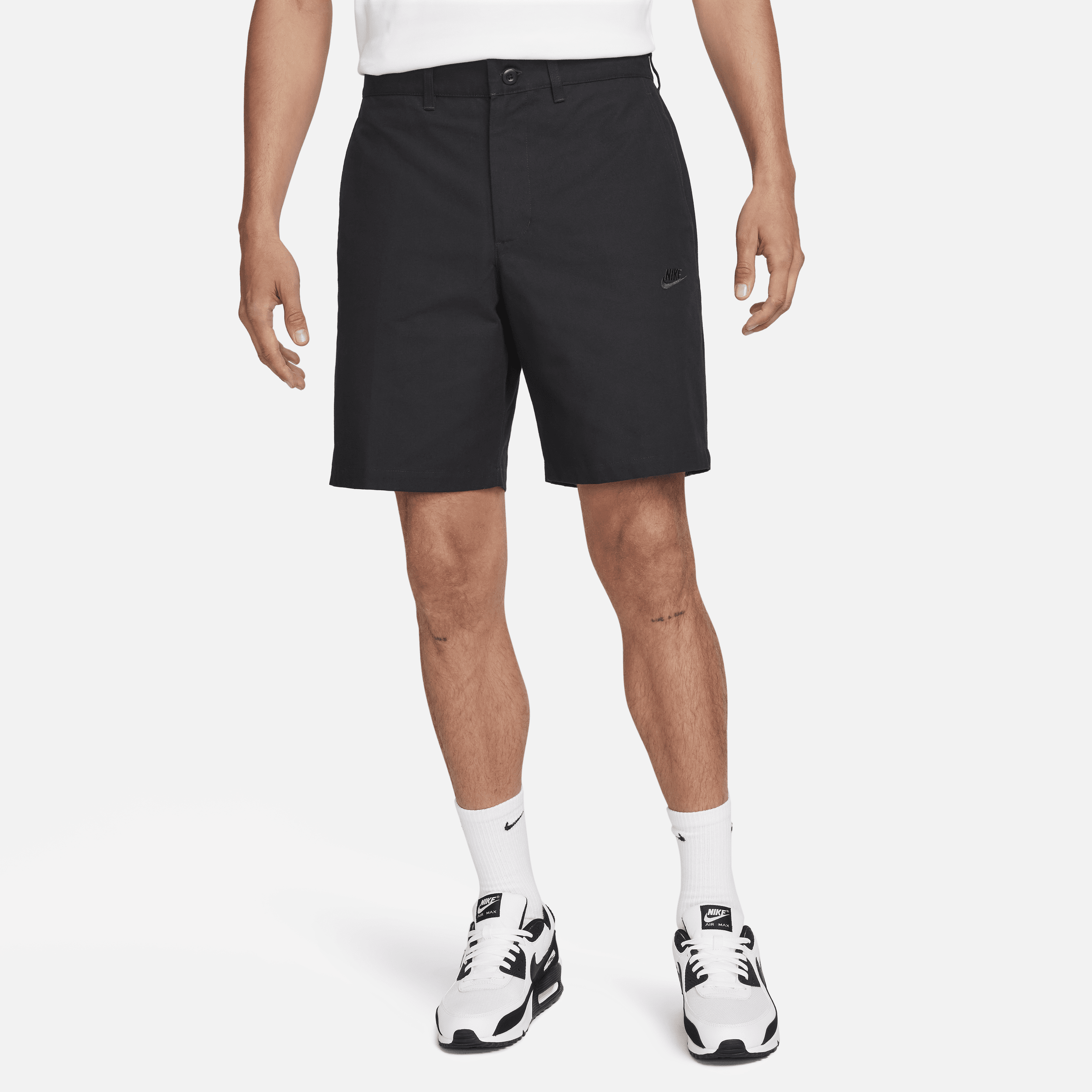 Shop Nike Men's Club Chino Shorts In Black