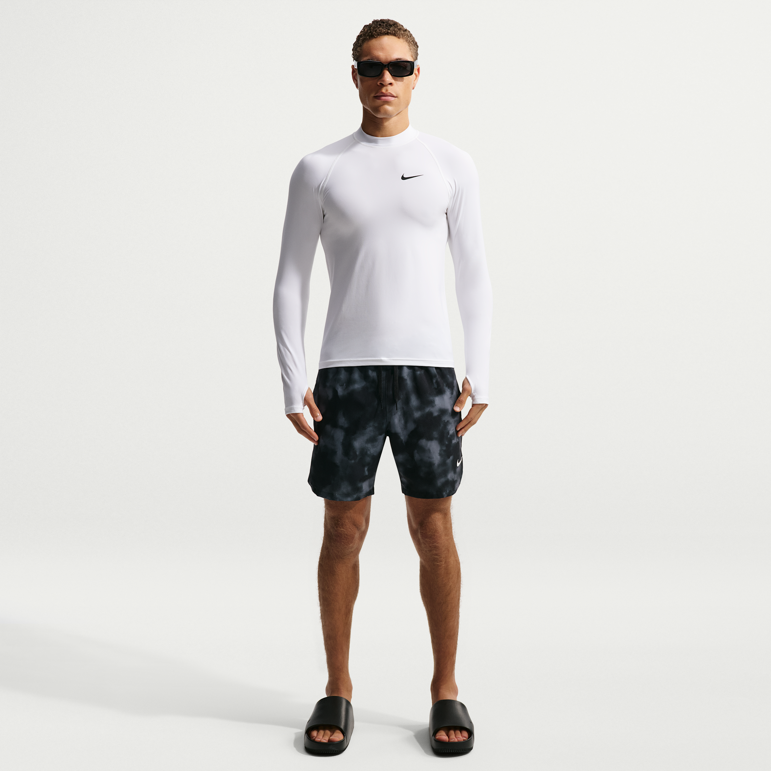 Nike Men's Contend Essential 7" Boxer Volley Swim Trunks, Small, Black