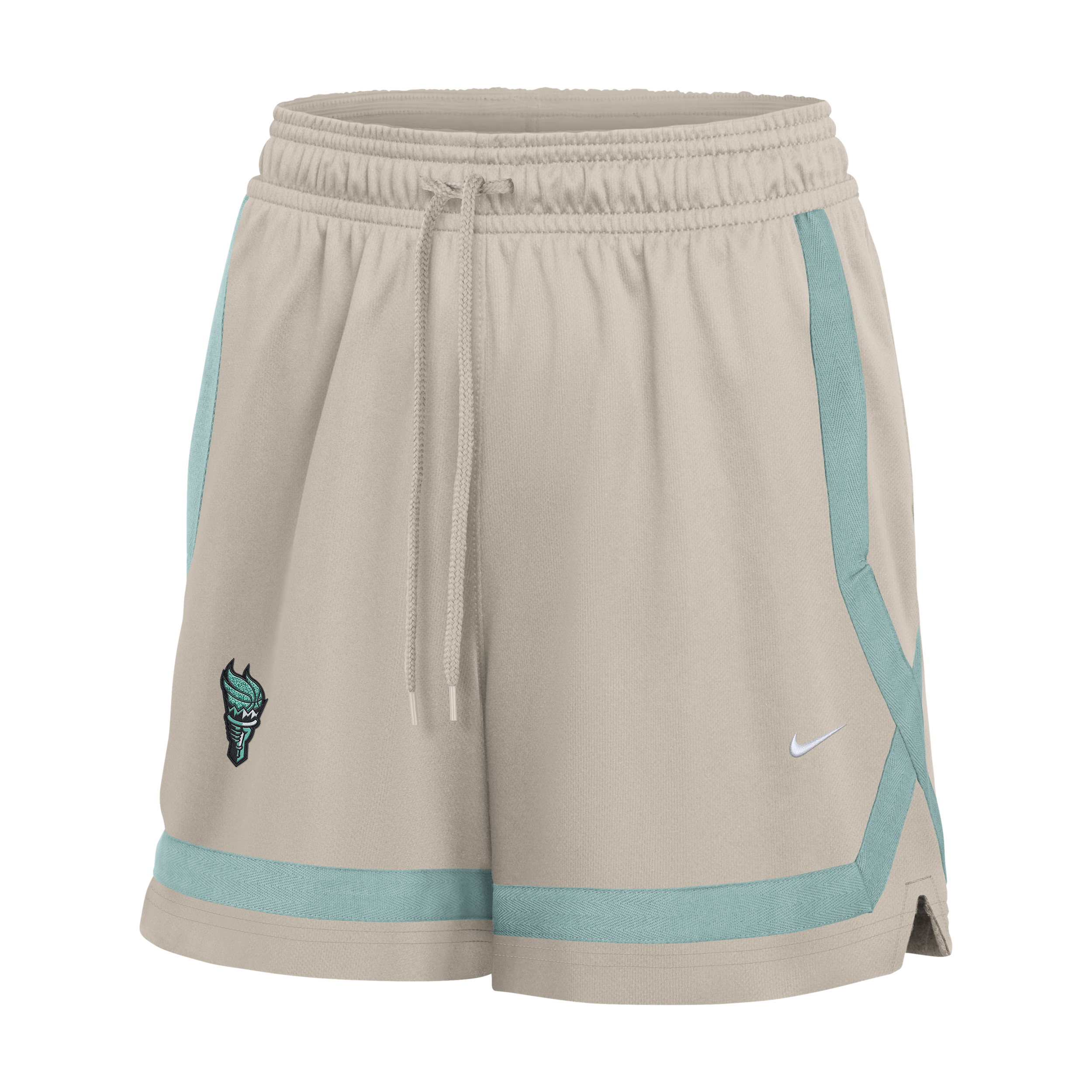 Nike Women's New York Liberty 5" Studio Fleece Basketball Shorts in Brown | IR0880-236
