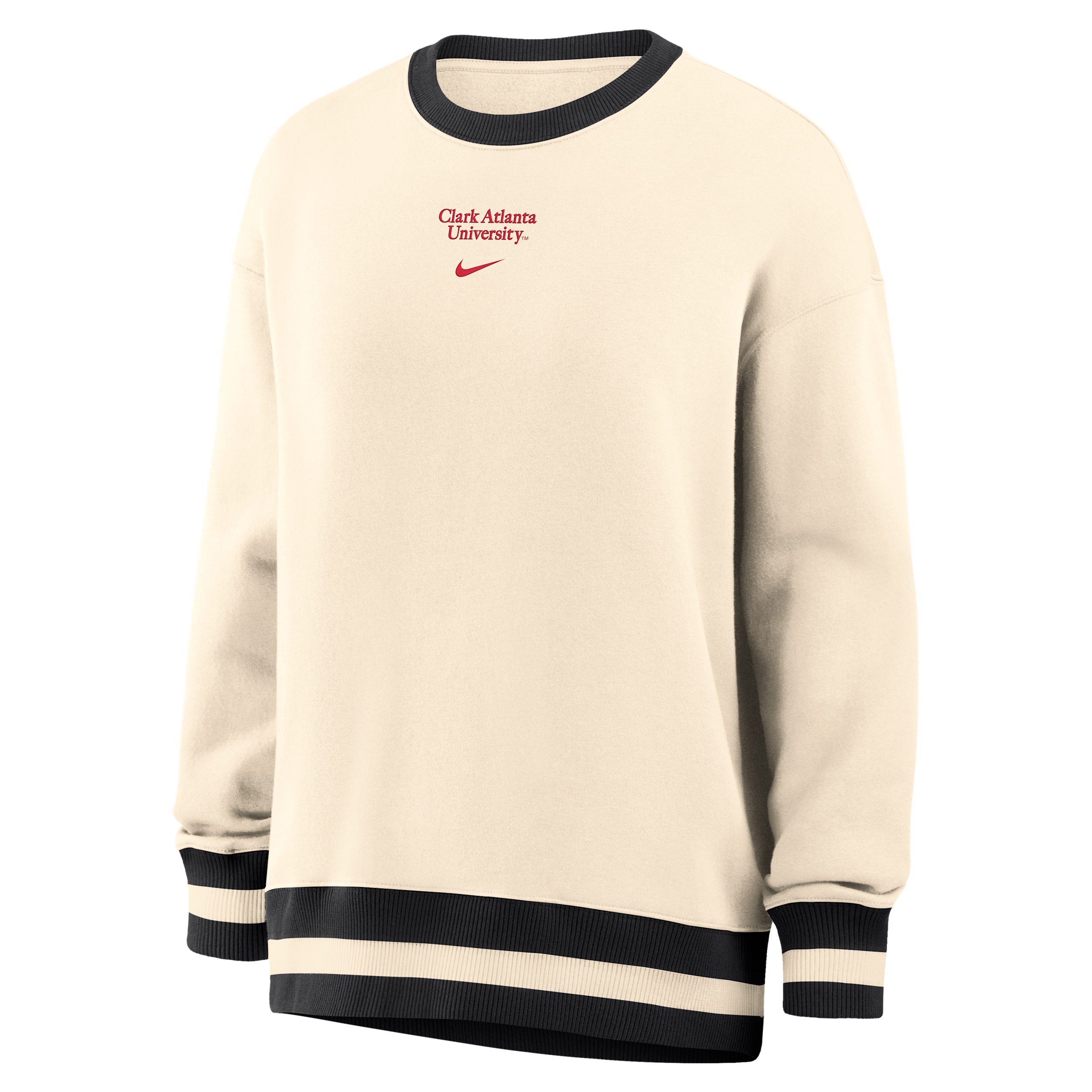 Nike Women's College (Clark Atlanta University) Phoenix Fleece Oversized Sweatshirt in Brown | ZW040HCLAU26-NAB