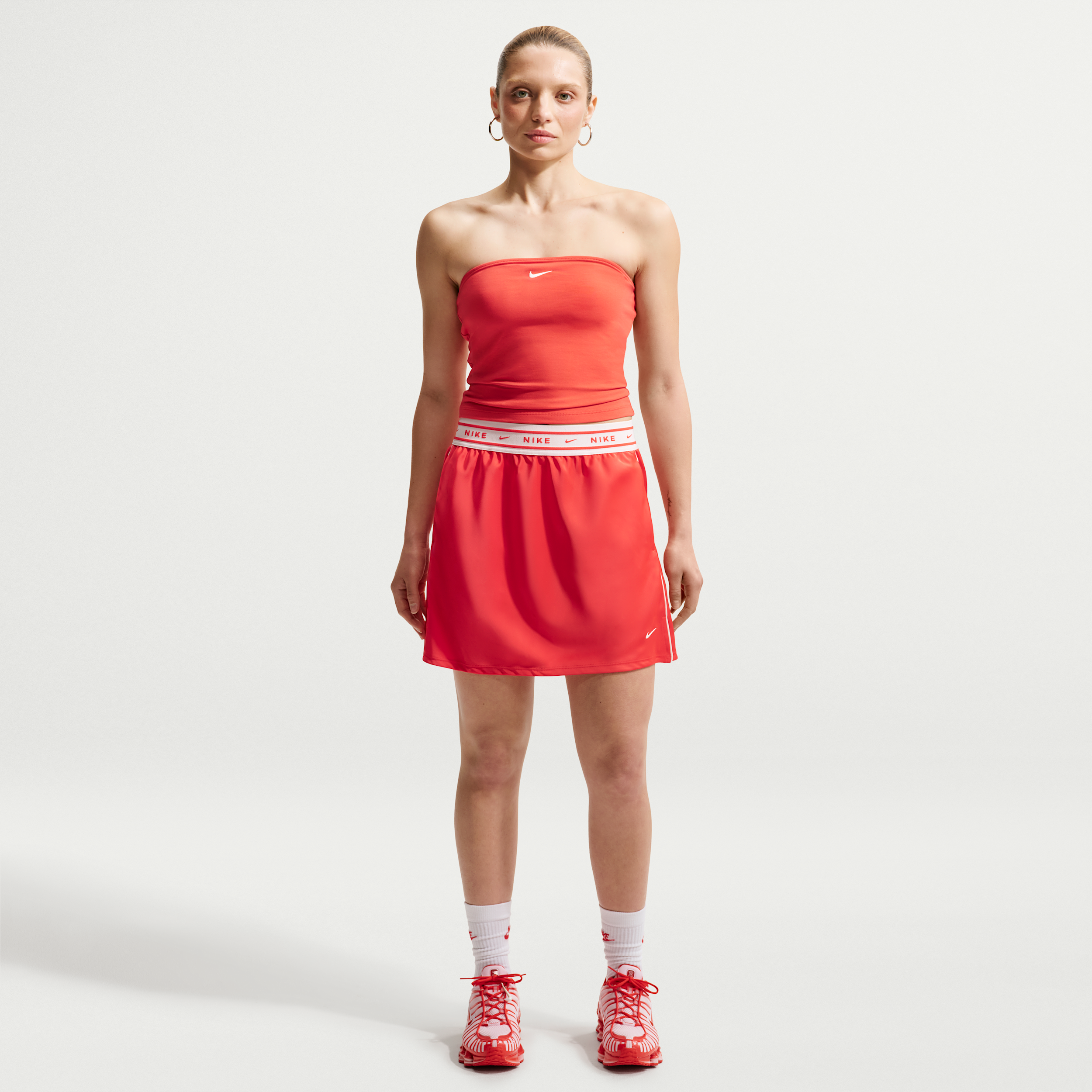 Women's Nike Sportswear Satin Skirt in Red | II7537-696