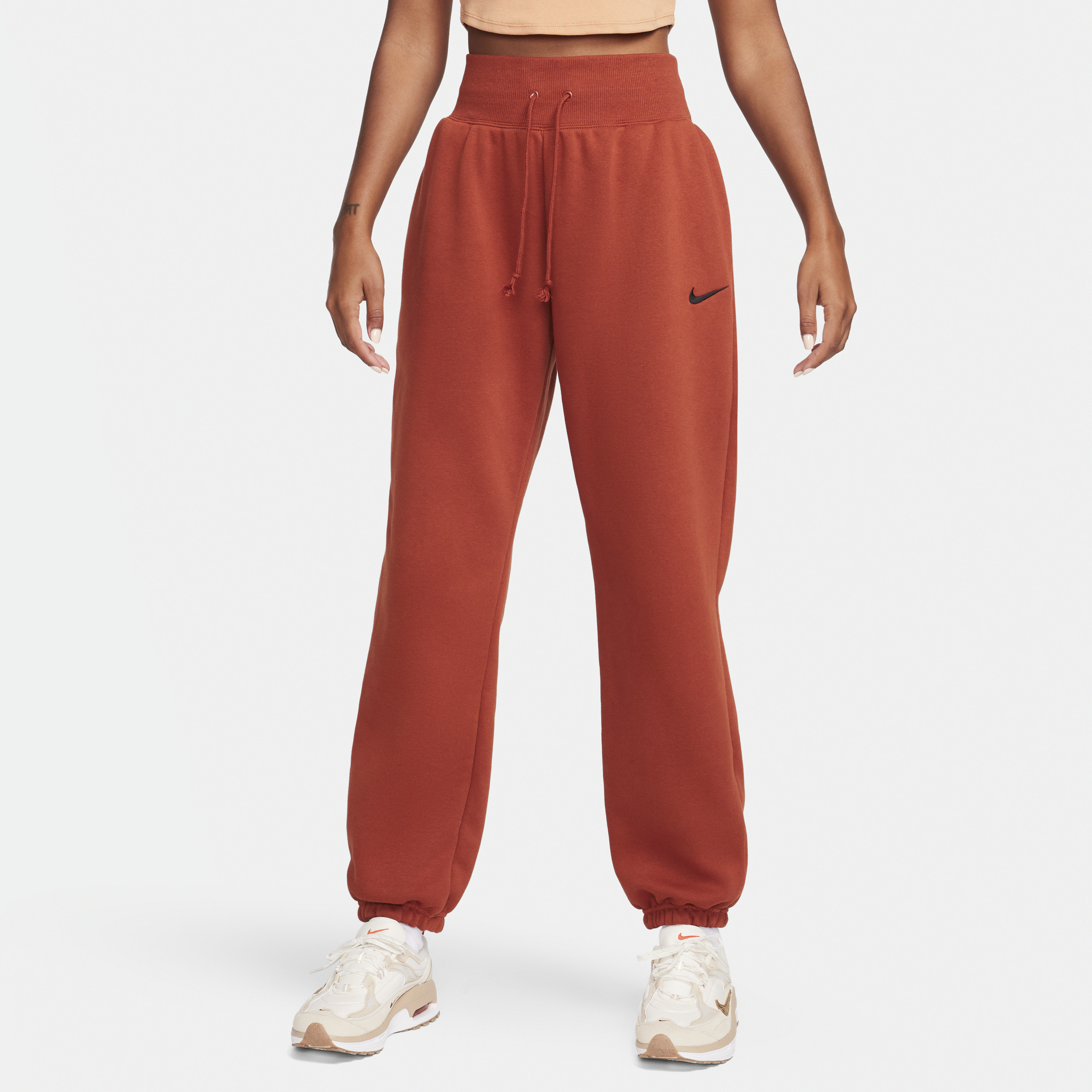 Nike Women's  Sportswear Phoenix Fleece High-waisted Oversized Sweatpants In Orange