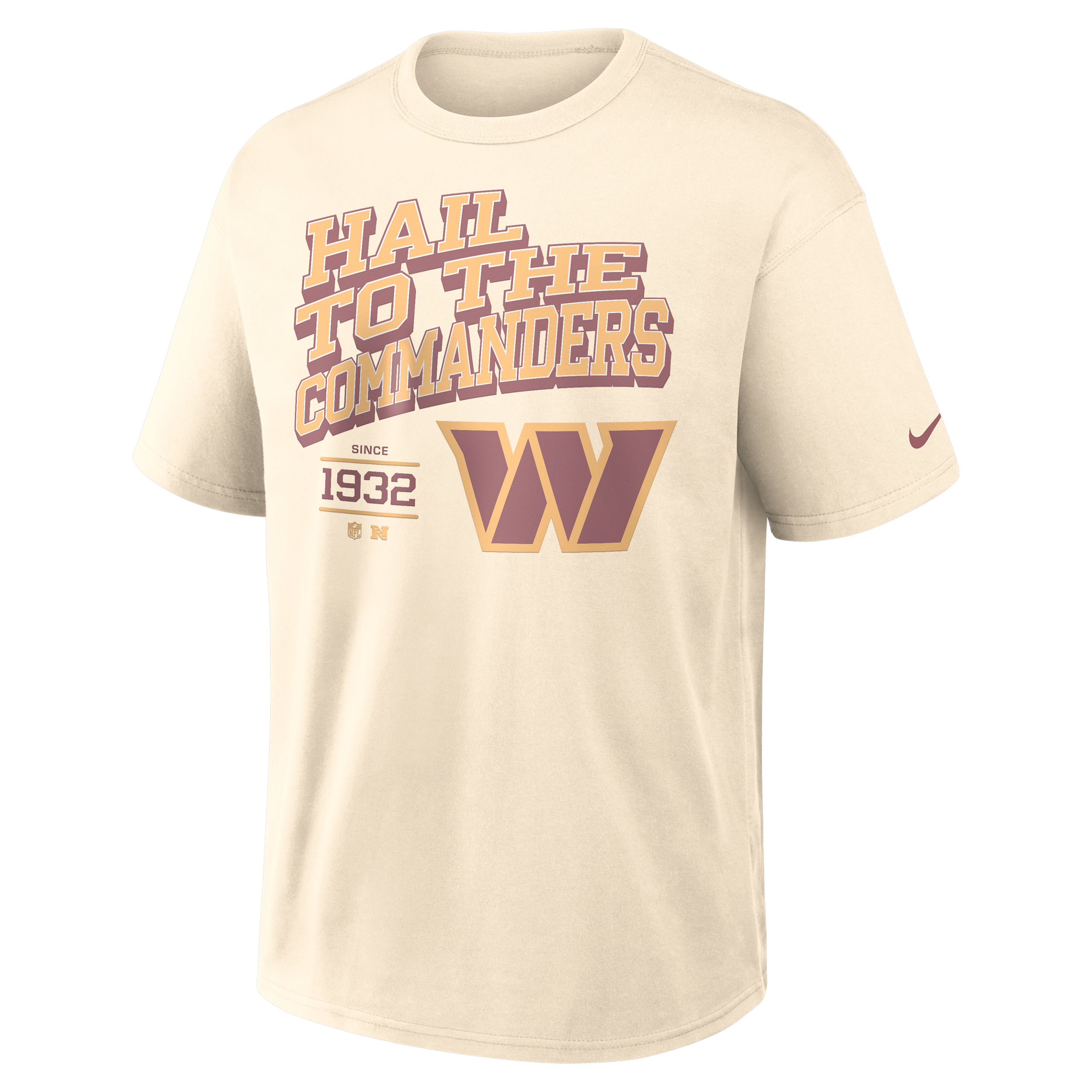 Nike Men's Natural Washington Commanders Vintage Mod Blown Away Max90 T-Shirt - Natural