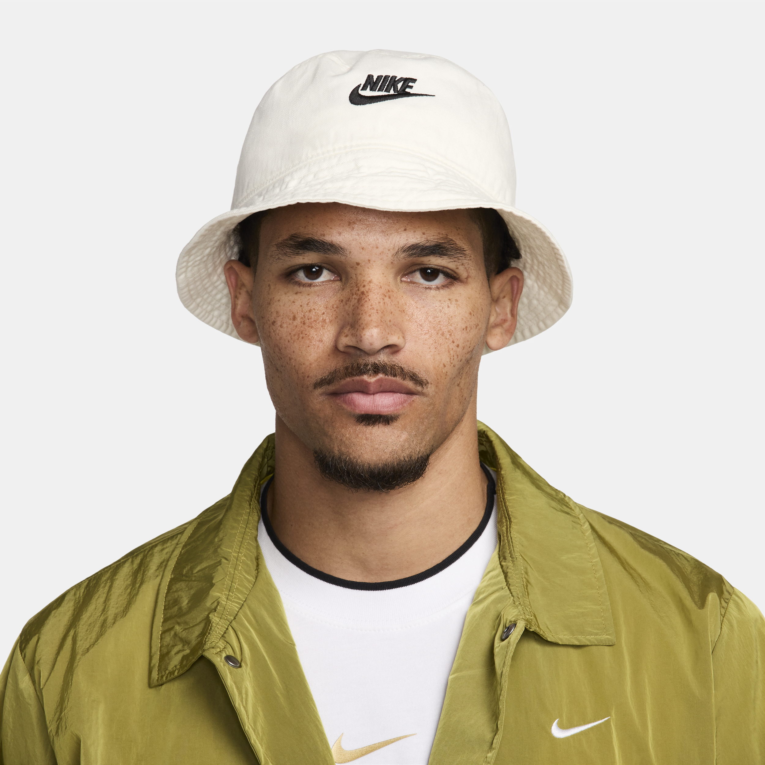 Shop Nike Unisex Apex Futura Washed Bucket Hat In White