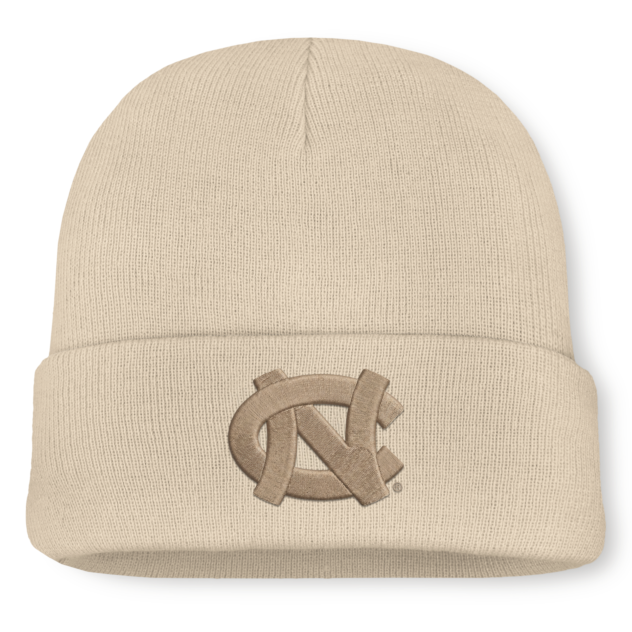Nike Men's North Carolina Natural Utility Jordan Brand College Cuffed Beanie in Brown | JC4C15ANCN-M4T