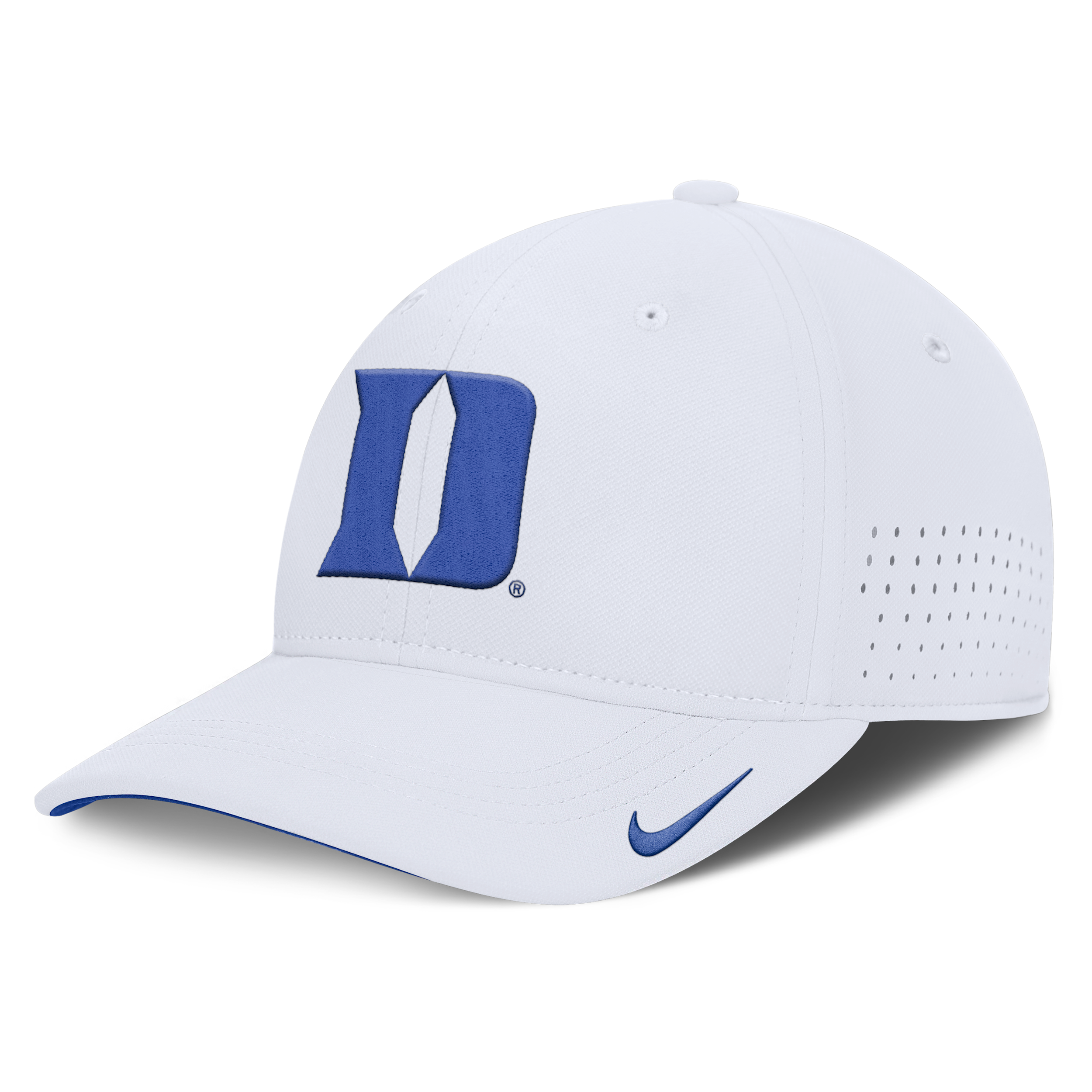 Nike Duke On-field Gameday Swoosh  Men's Dri-fit College Hat In White