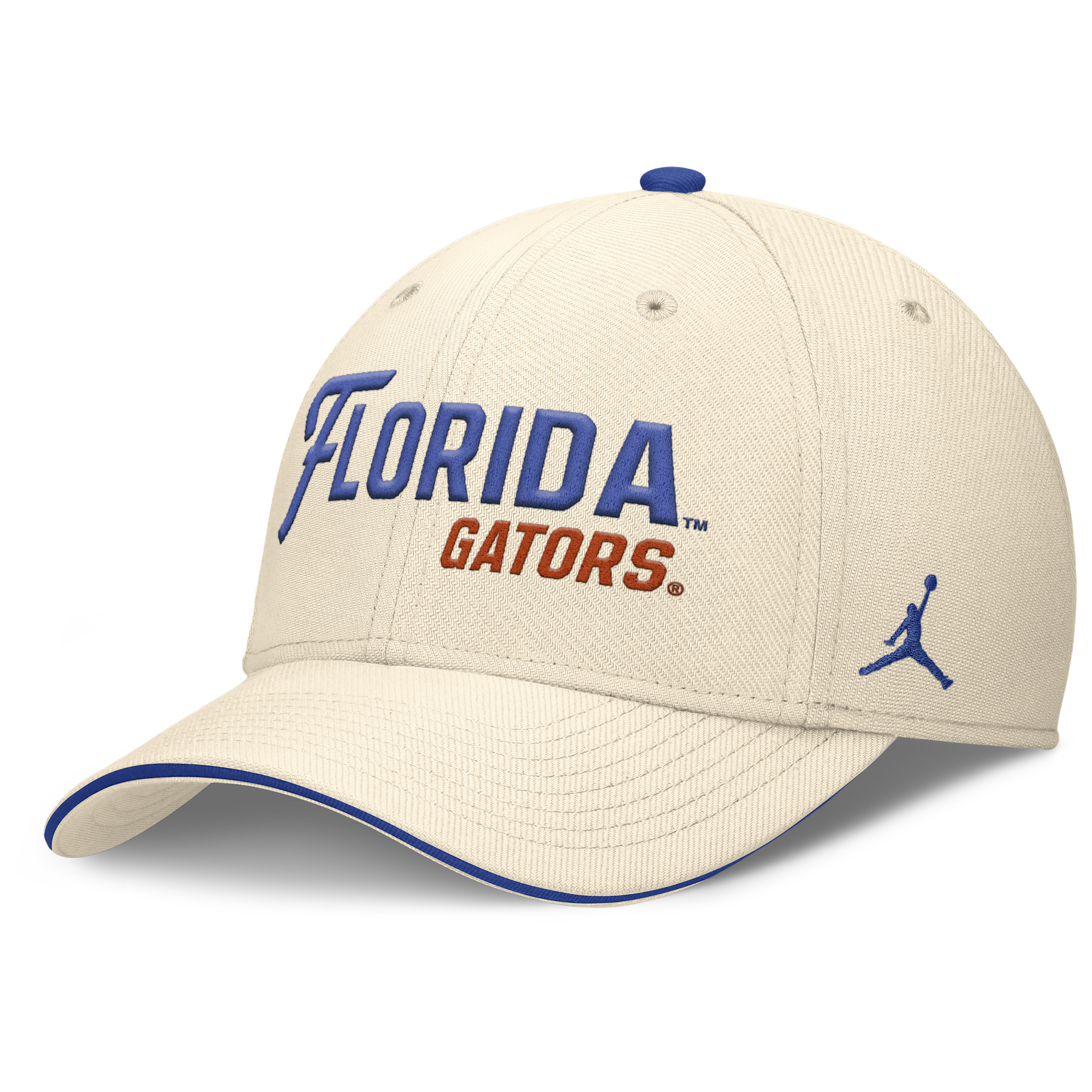 Jordan Adult Florida Gators Natural Rise Primetime Swooshflex Cap, Men's, Medium/Large, Tan