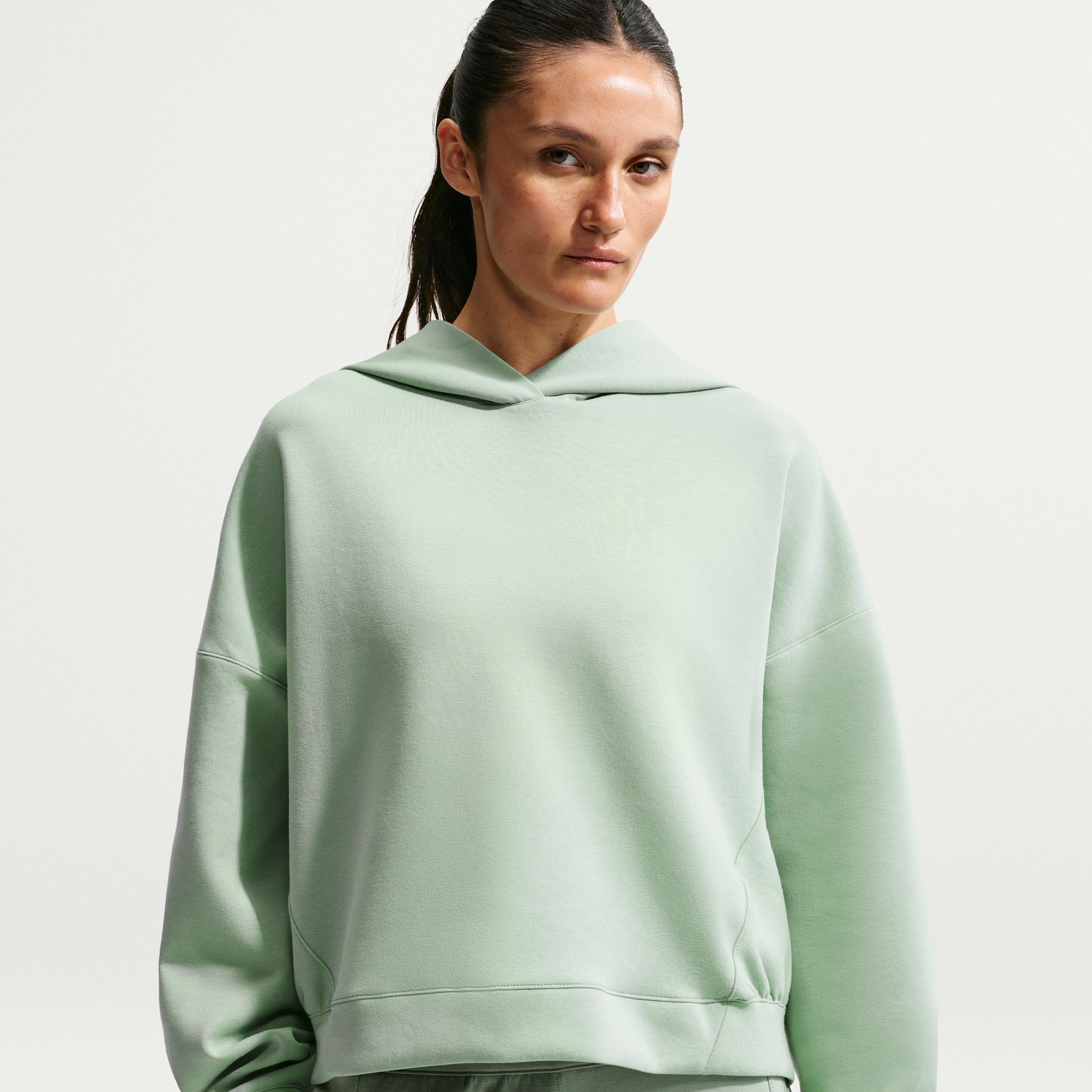 Nike Women's 24.7 ImpossiblySoft Pullover Hoodie in Green | IR1929-006