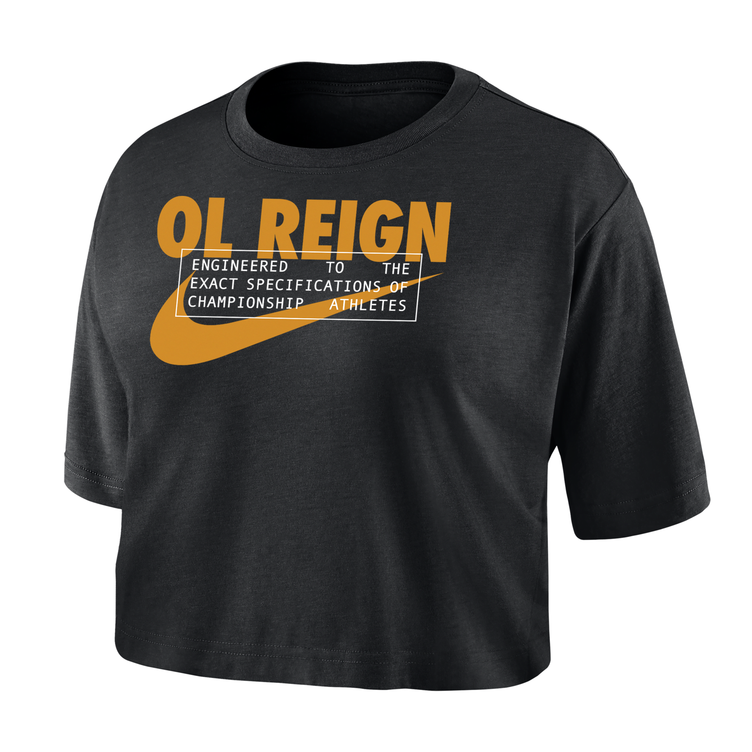 Nike Ol Reign  Women's Dri-fit Soccer Cropped T-shirt In Black