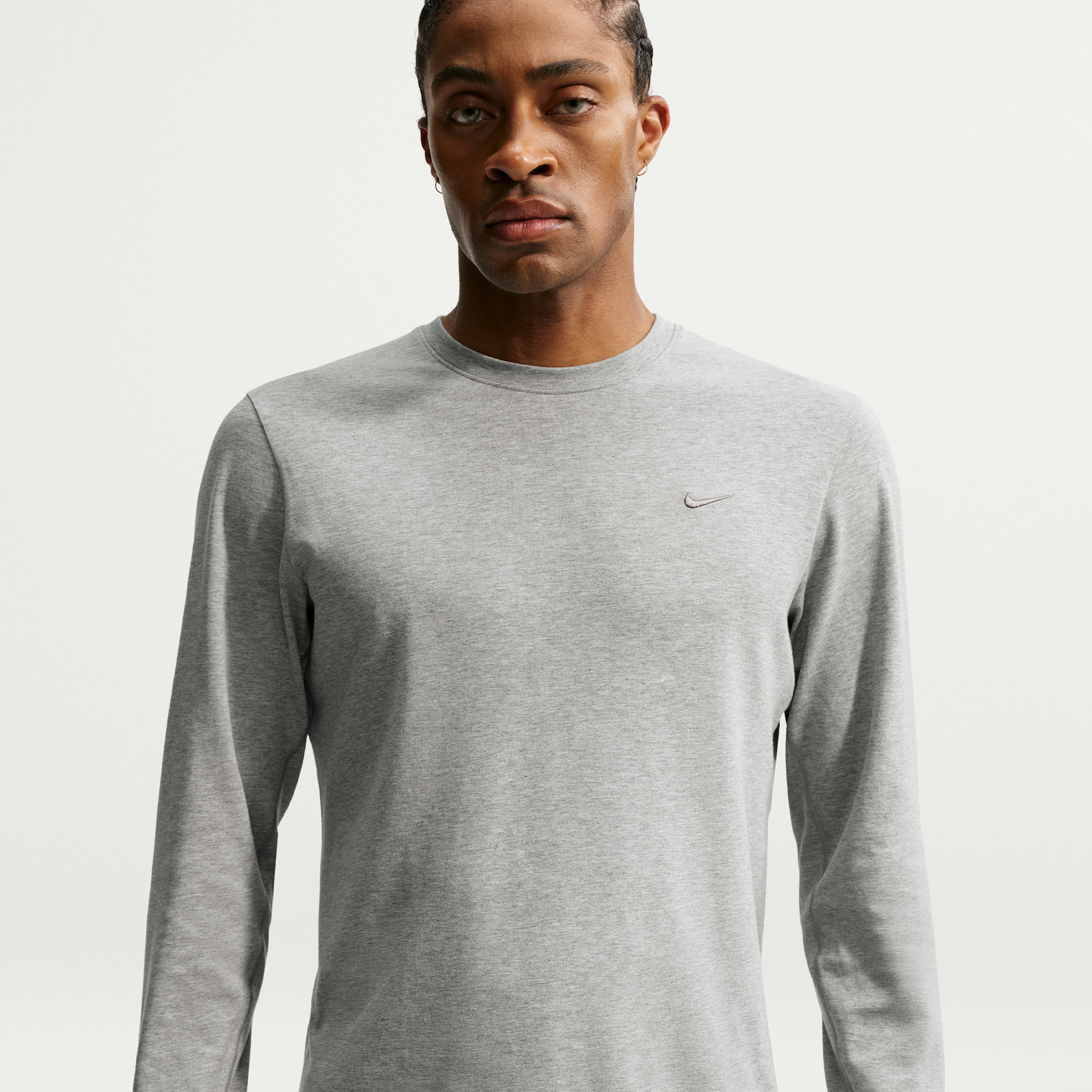 Nike Men's Primary Dri-FIT Long-Sleeve Versatile Top in Grey | FB8585-063