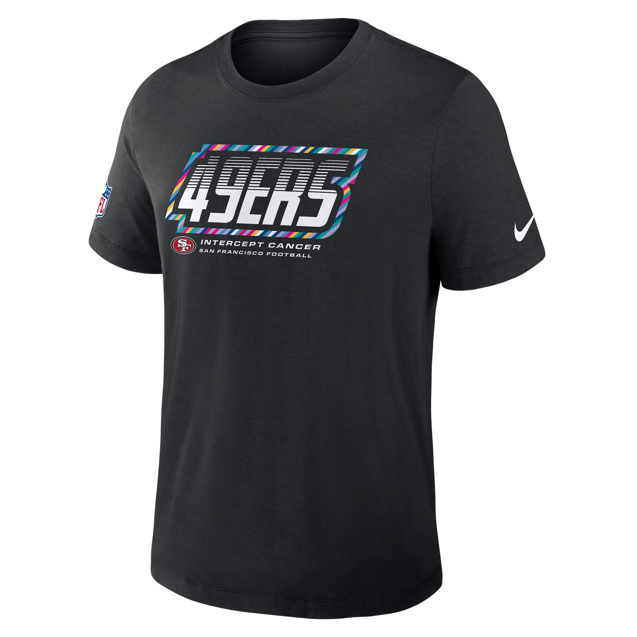 San Francisco 49ers Crucial Catch Sideline Nike Men's Dri-FIT NFL T-Shirt in Black | 034J00AZUT-F9R