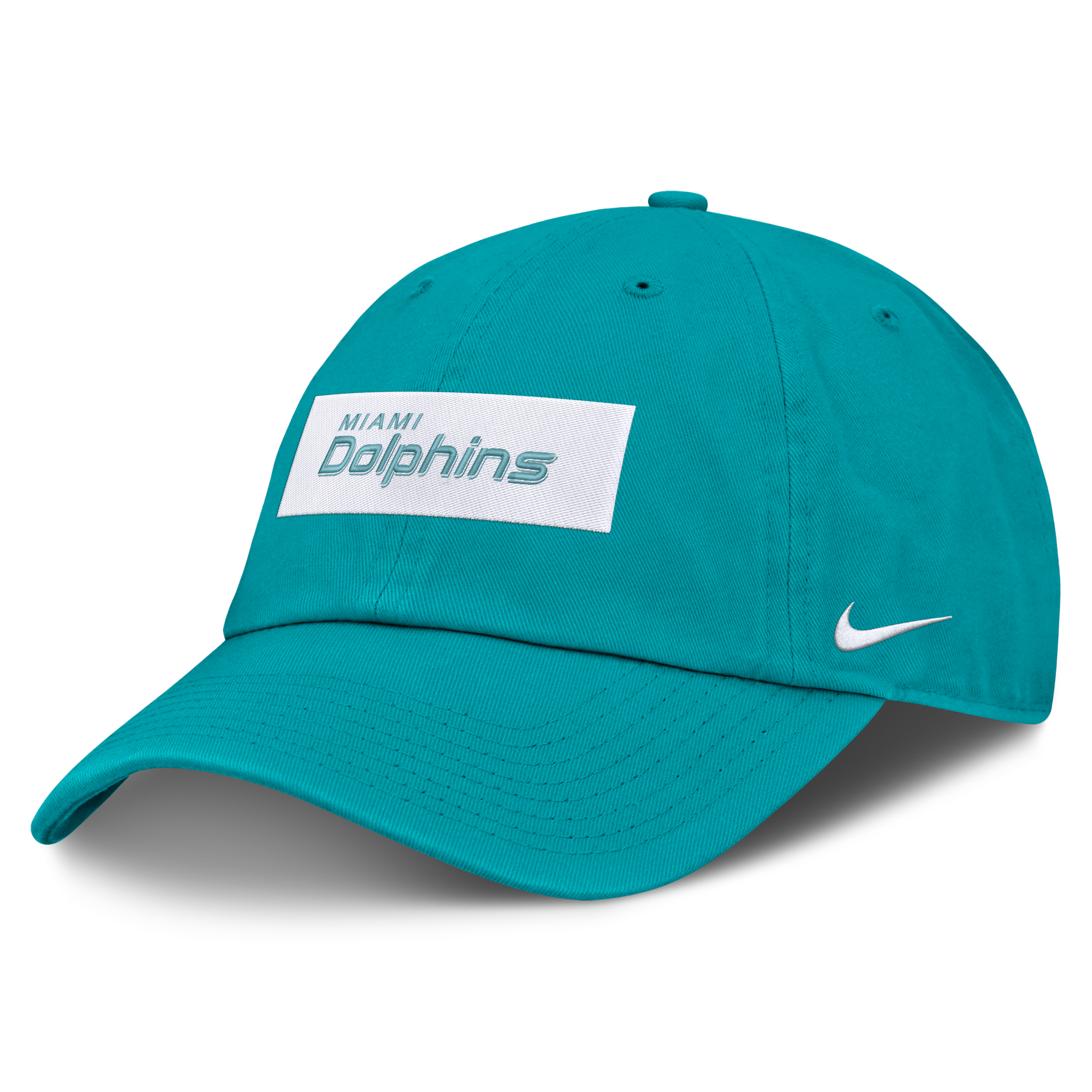 Miami Dolphins Primetime Club Wordmark Nike Men's NFL Adjustable Hat in Blue | NF023GT9P-ZW0