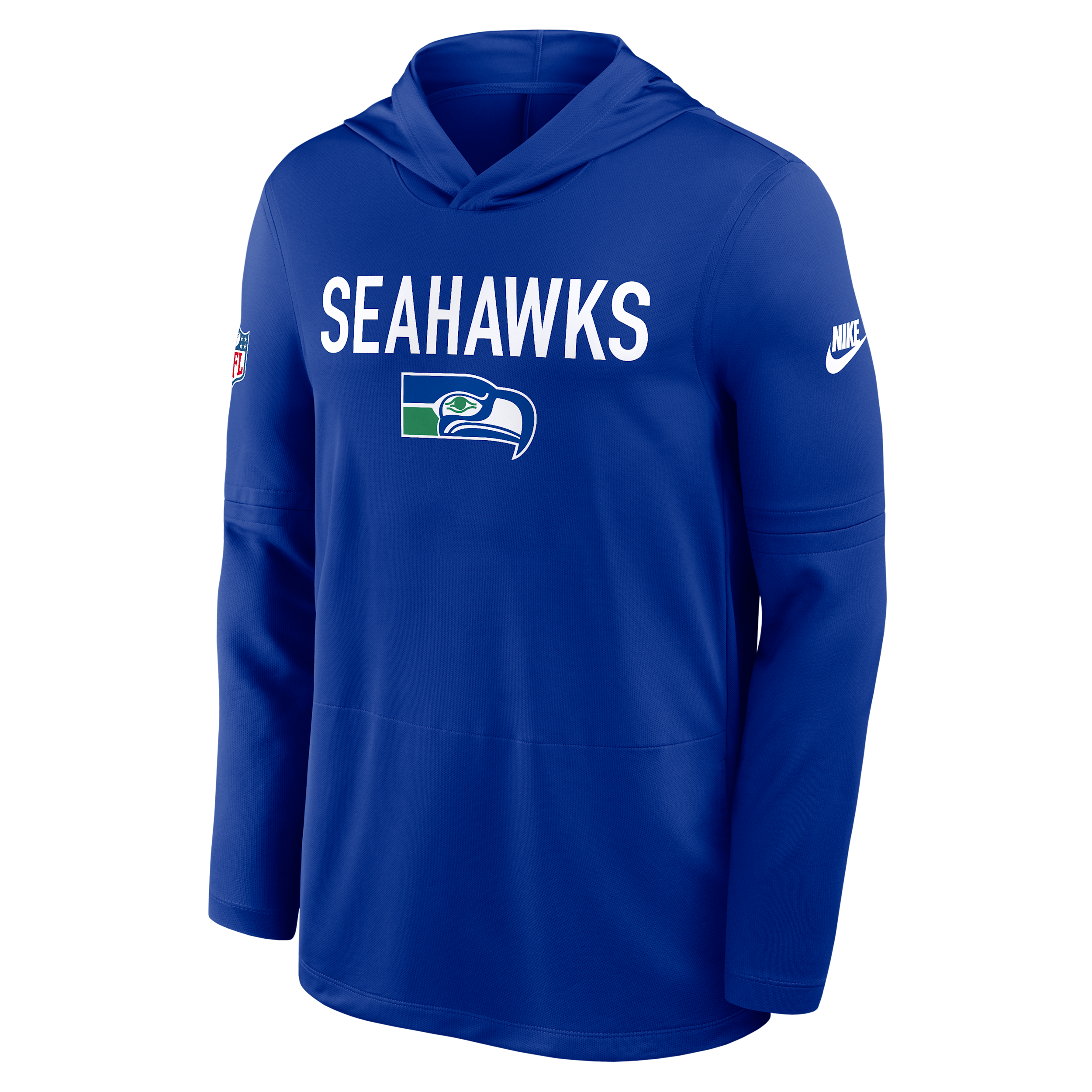 Nike Royal Seattle Seahawks Alt Pack Pass Accuracy Performance Long Sleeve Hoodie T-shirt In Brown