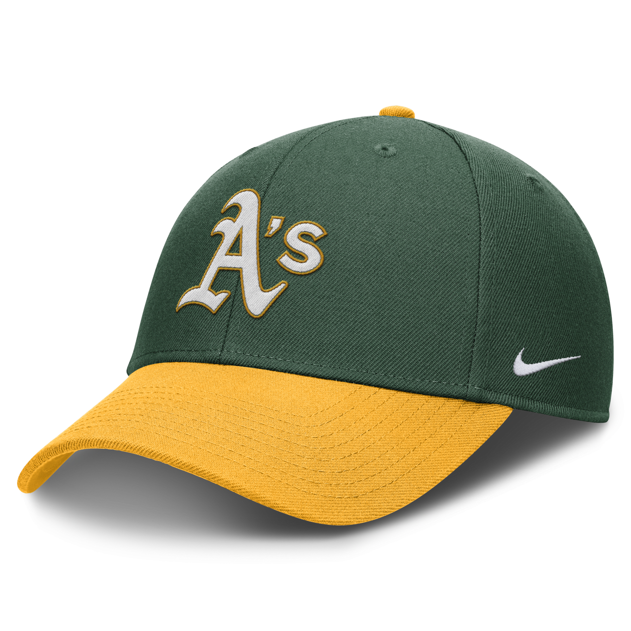 Nike Oakland Athletics Evergreen Club  Men's Dri-fit Mlb Adjustable Hat In Green