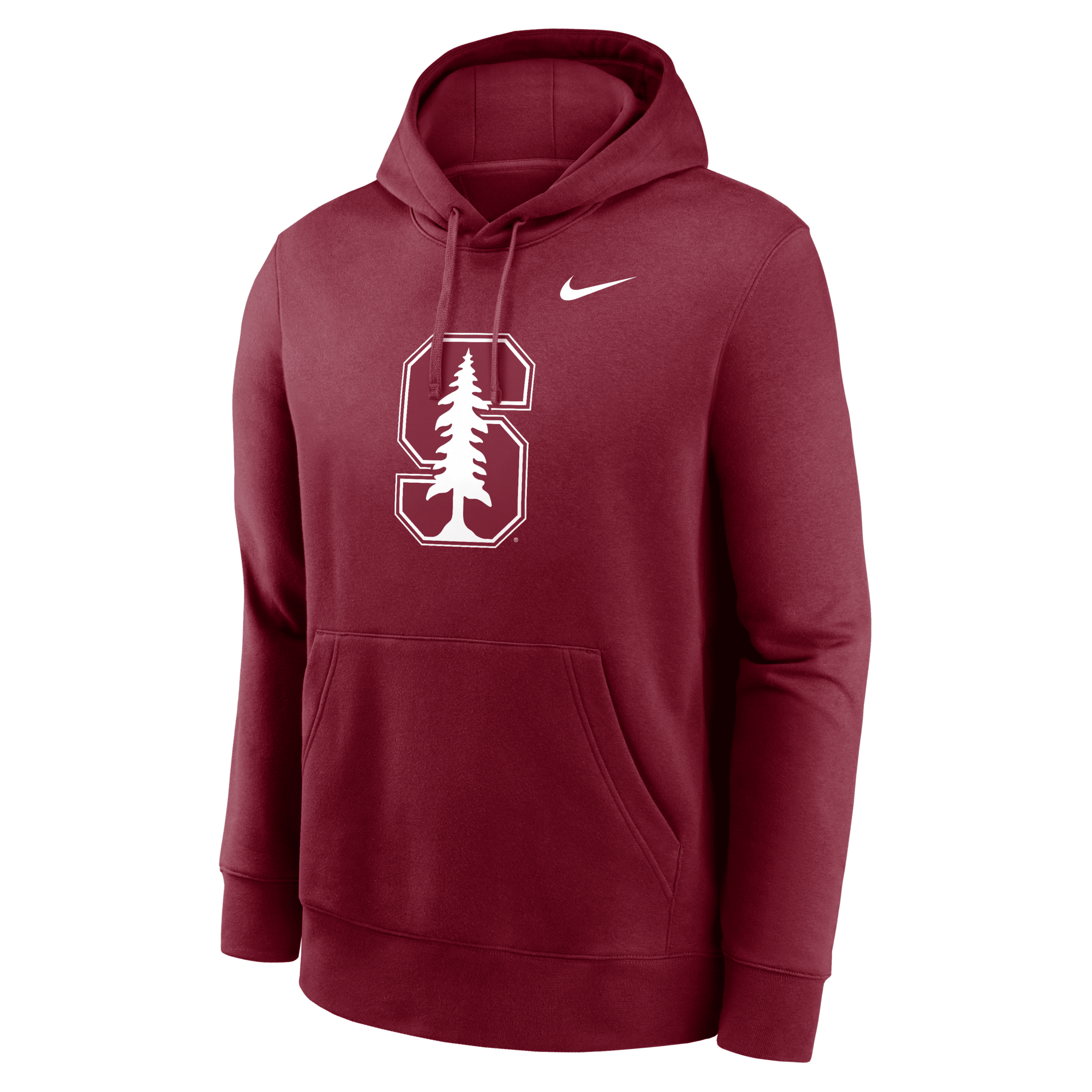 Shop Nike Stanford Cardinal Primetime Evergreen Club Primary Logo  Men's College Pullover Hoodie In Red