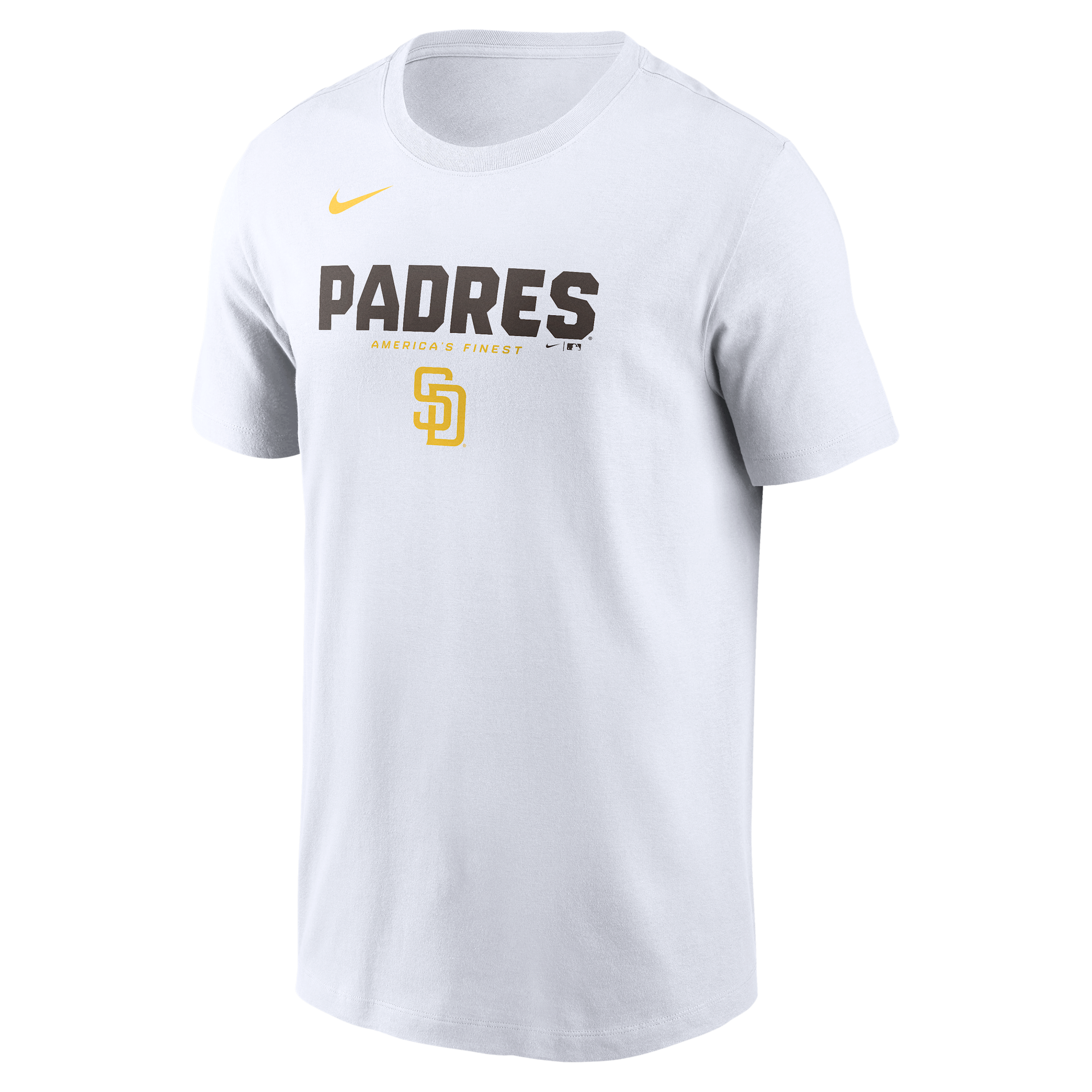 San Diego Padres Bold Team Name Nike Men's MLB T-Shirt in White | N19910APYP-D31