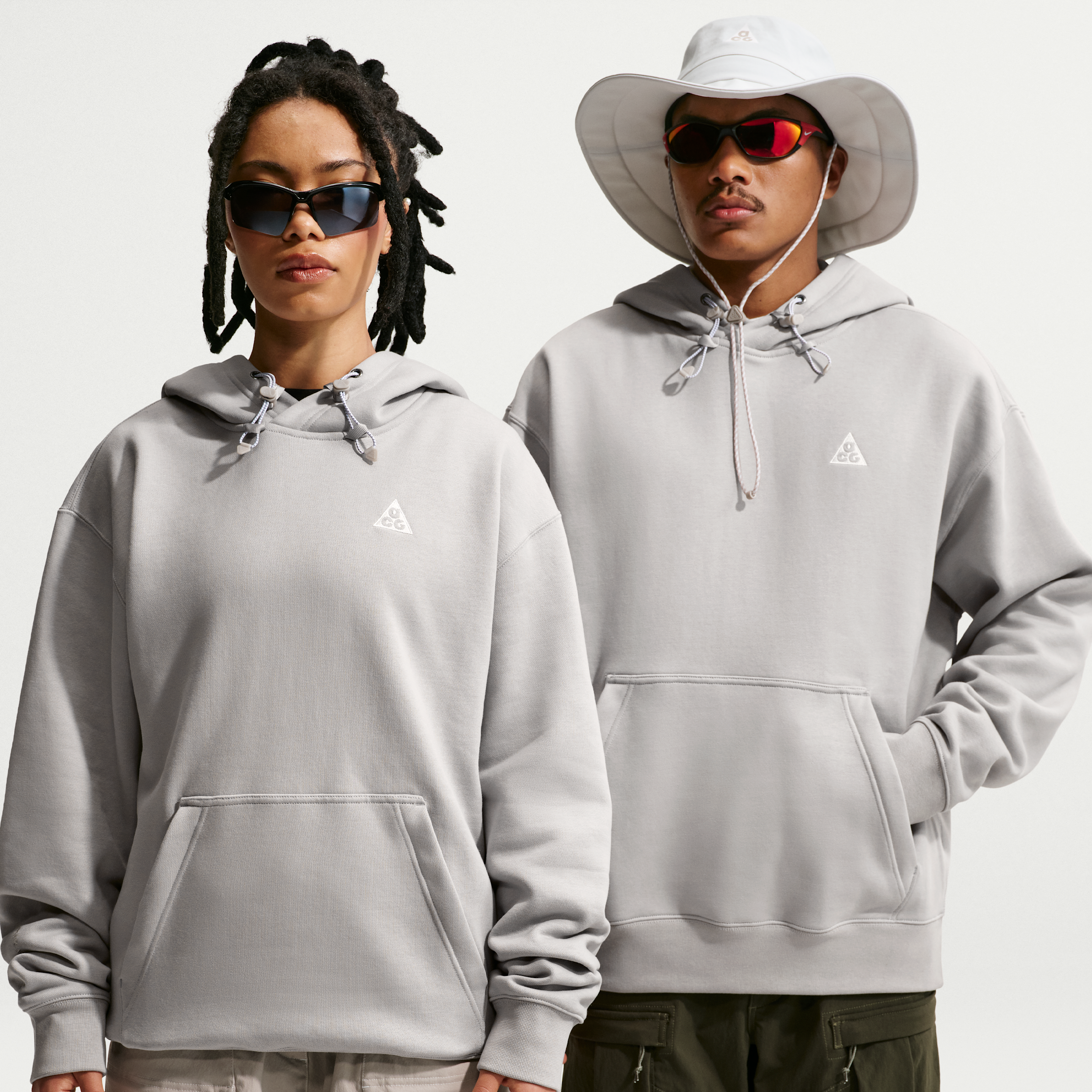 Men's Nike ACG "Tuff Fleece" Pullover Hoodie in Grey | DZ3392-009