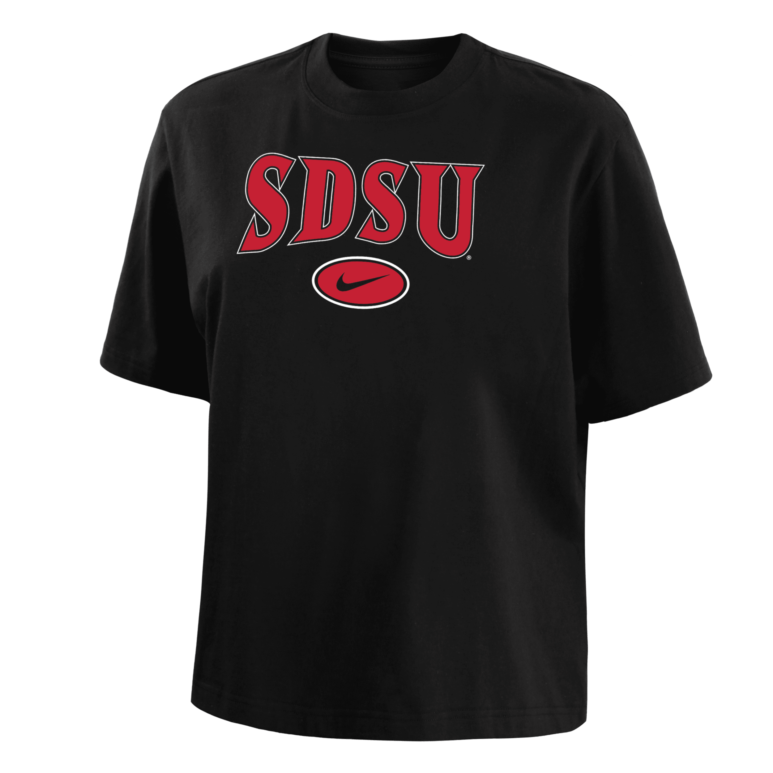 Nike San Diego State  Women's College Boxy T-shirt In Black