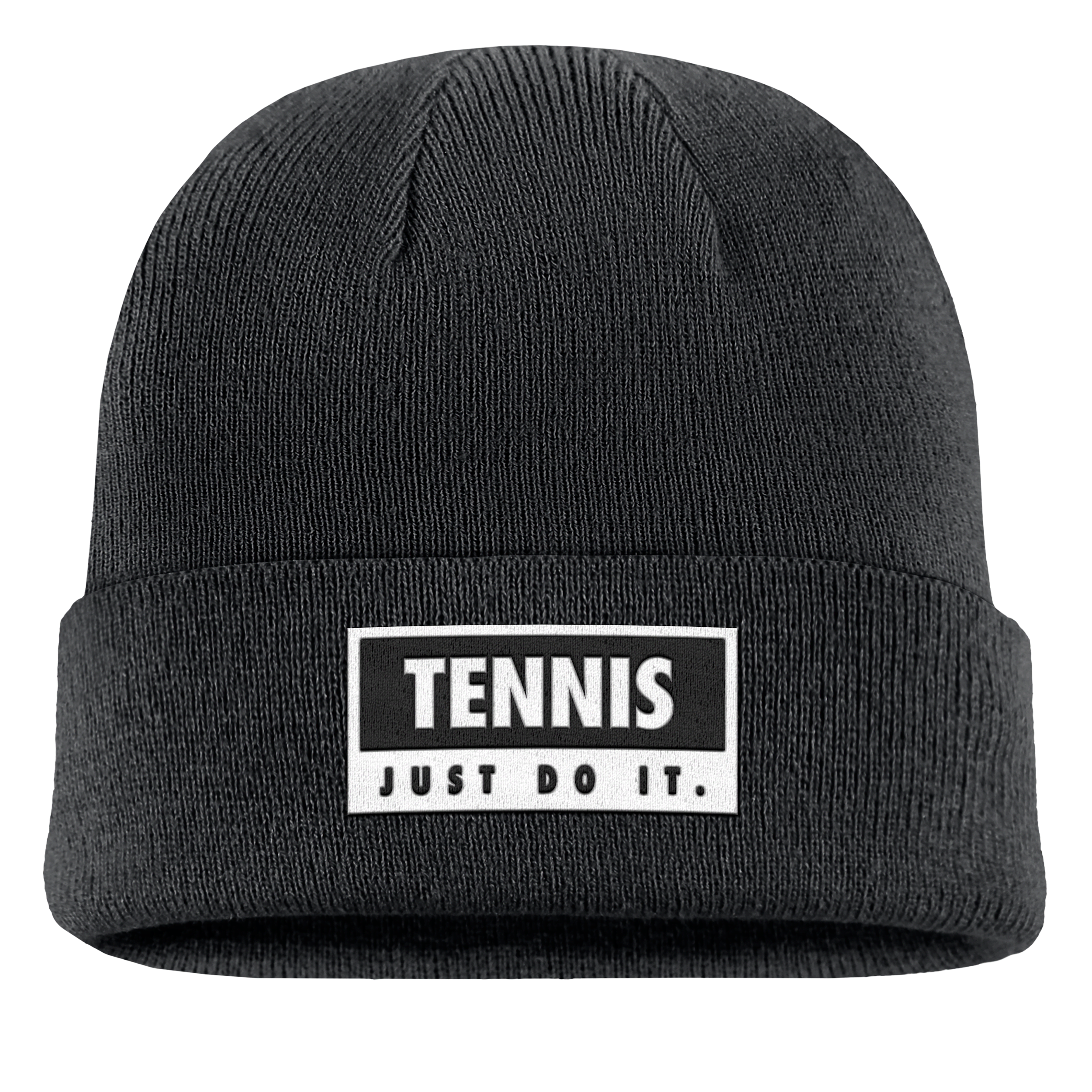 Nike Unisex Swoosh Peak Tennis Beanie In Black