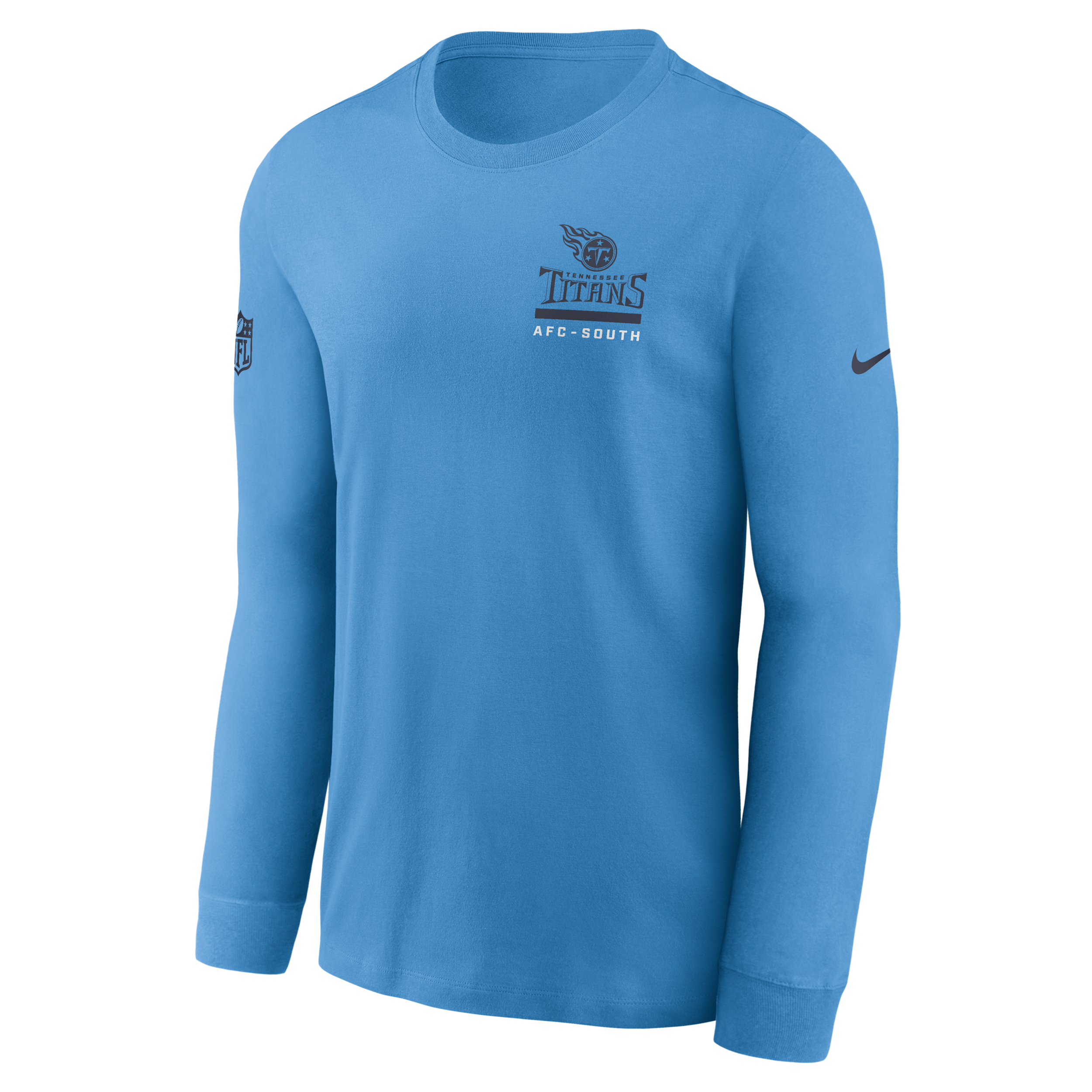 Tennessee Titans Sideline Team Issue Nike Men's Dri-FIT NFL Long-Sleeve T-Shirt in Blue | 02EW4AI8F-2ZH