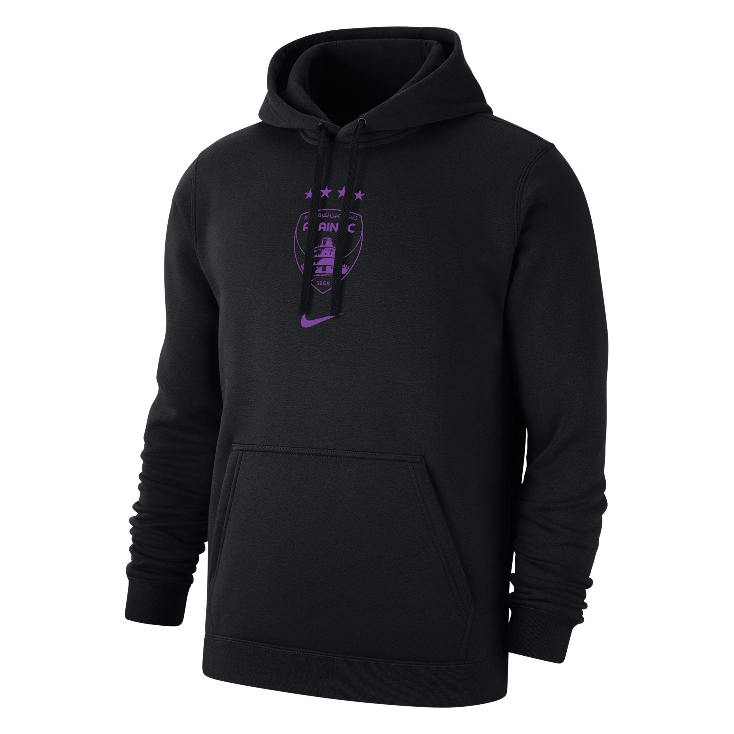 Nike Al Ain Fc Club  Men's Soccer Fleece Pullover Hoodie In Black