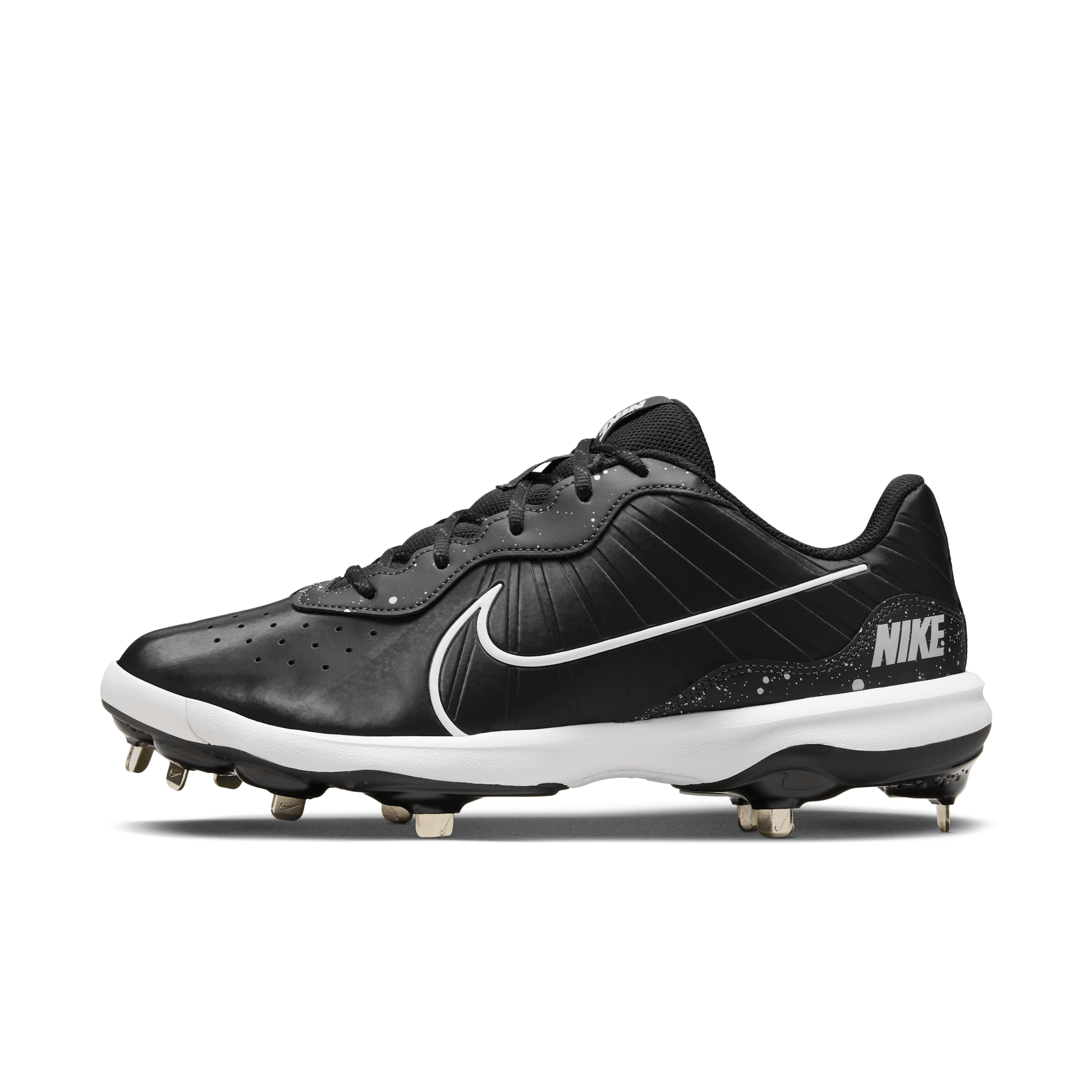 Nike Men's Alpha Huarache Varsity 4 Low Baseball Cleats In Black