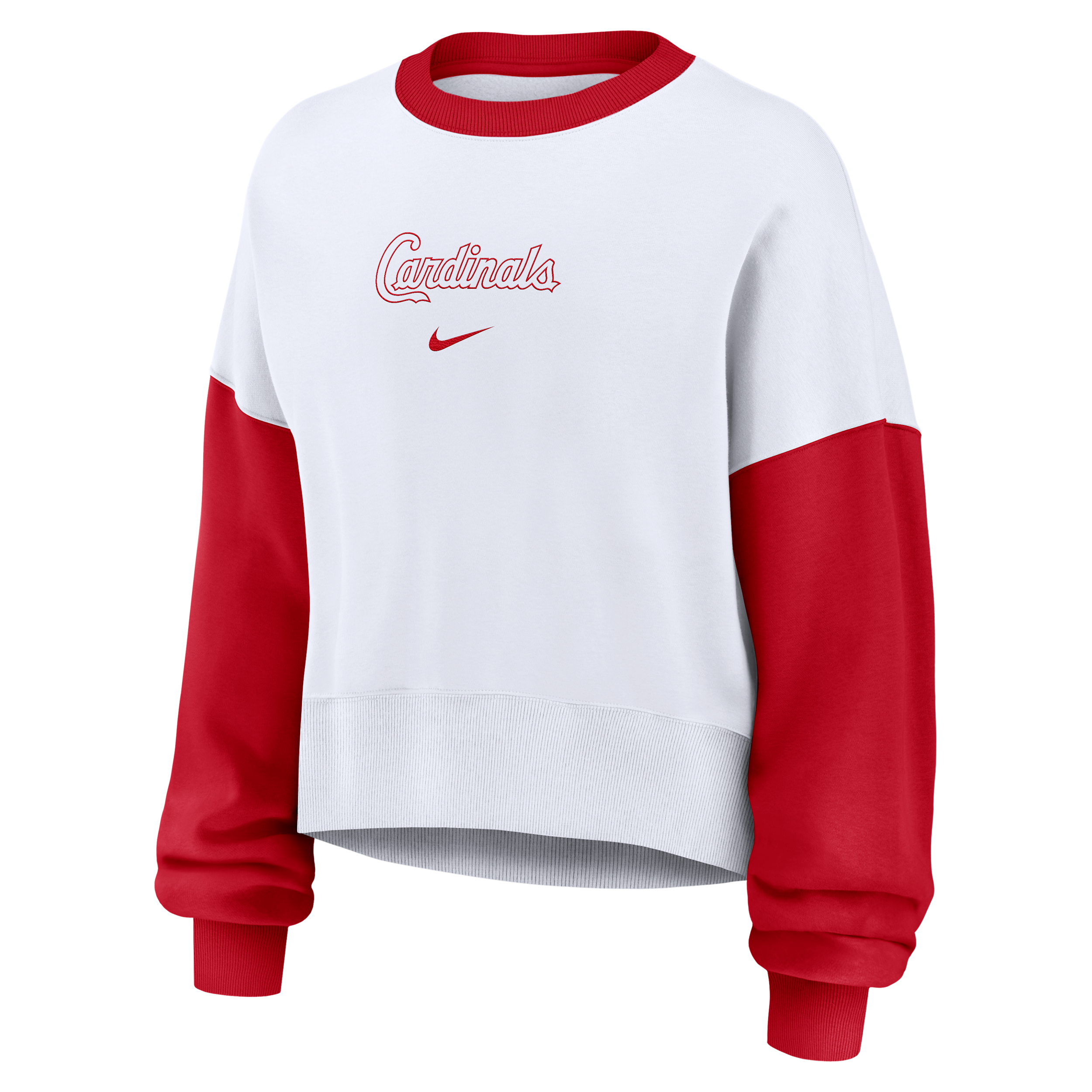 St. Louis Cardinals Primary Nike Women's MLB Pullover Crew in White | 01D7061NSCN-9HV