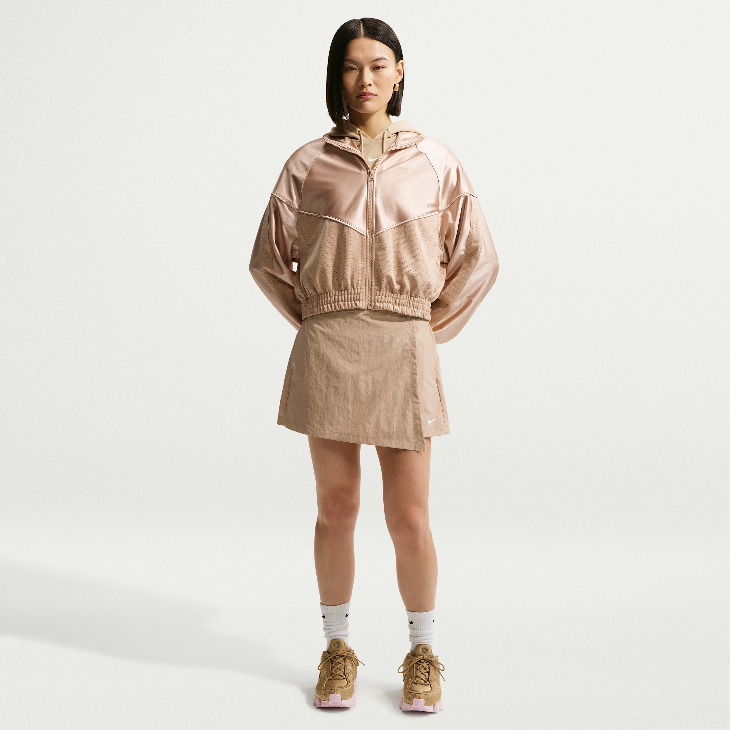 Nike Sportswear Women's Mid-Rise Skort in Brown | IR1648-286