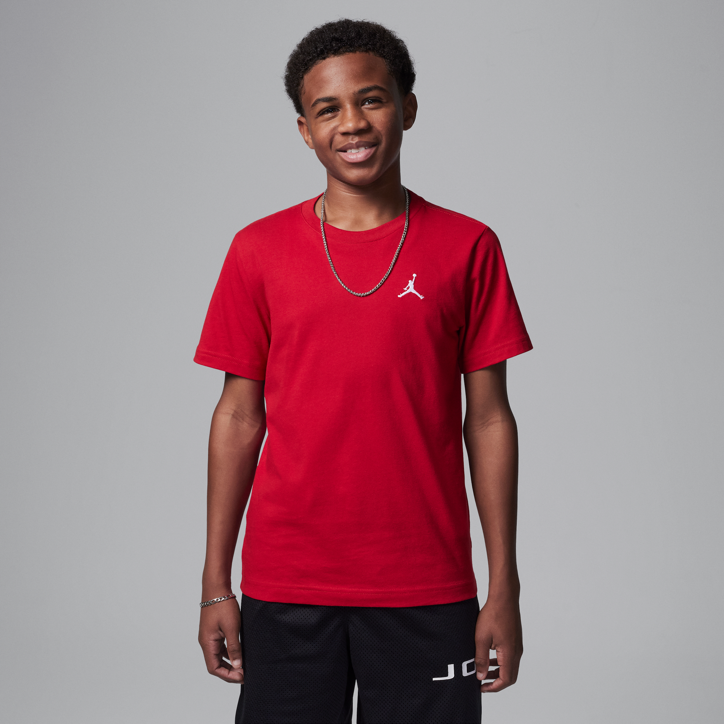 JORDAN BIG KIDS' JUMPMAN AIR EMBROIDERED T-SHIRT