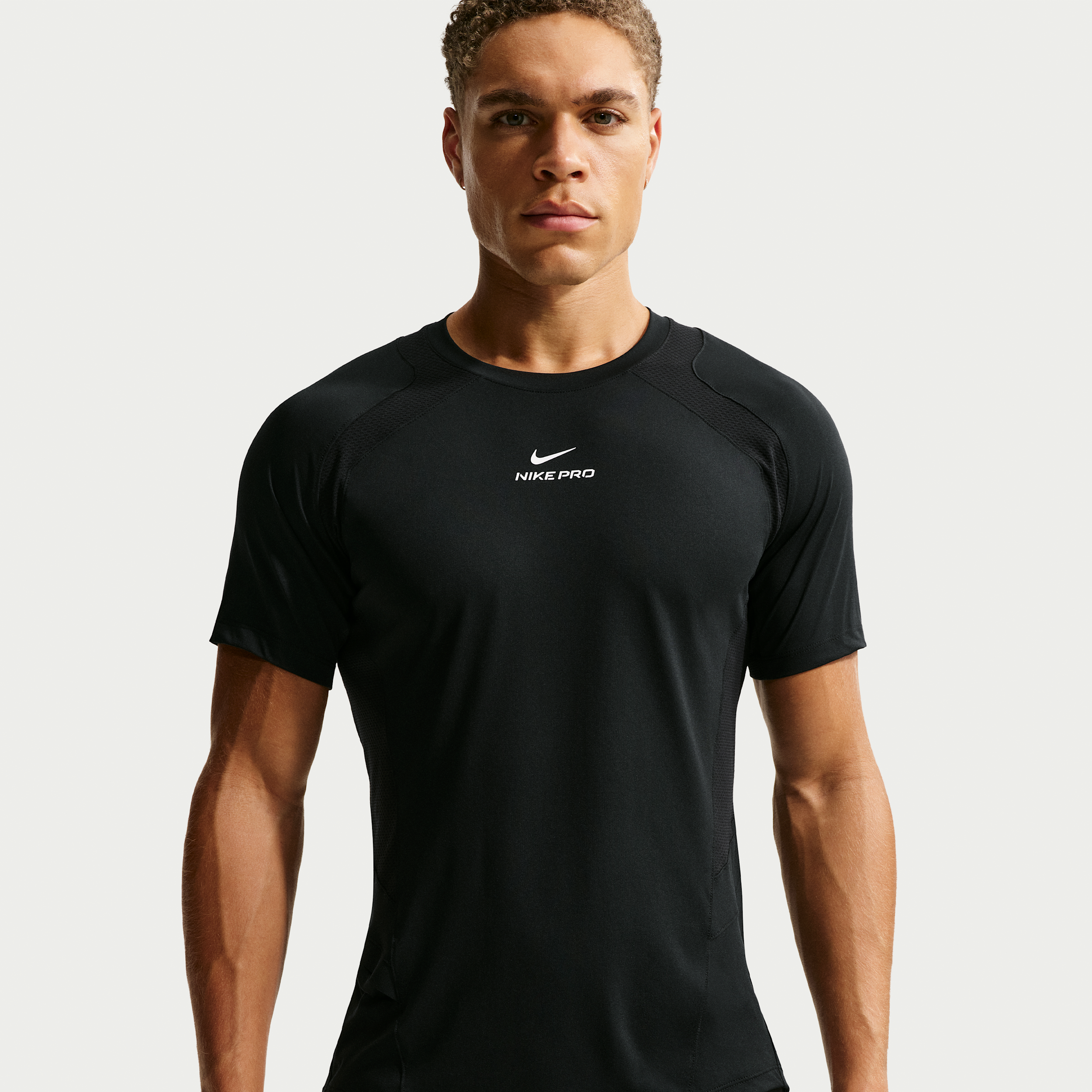 Men's Nike Pro Training Dri-FIT ADV Short-Sleeve Top in Black | IF2214-010