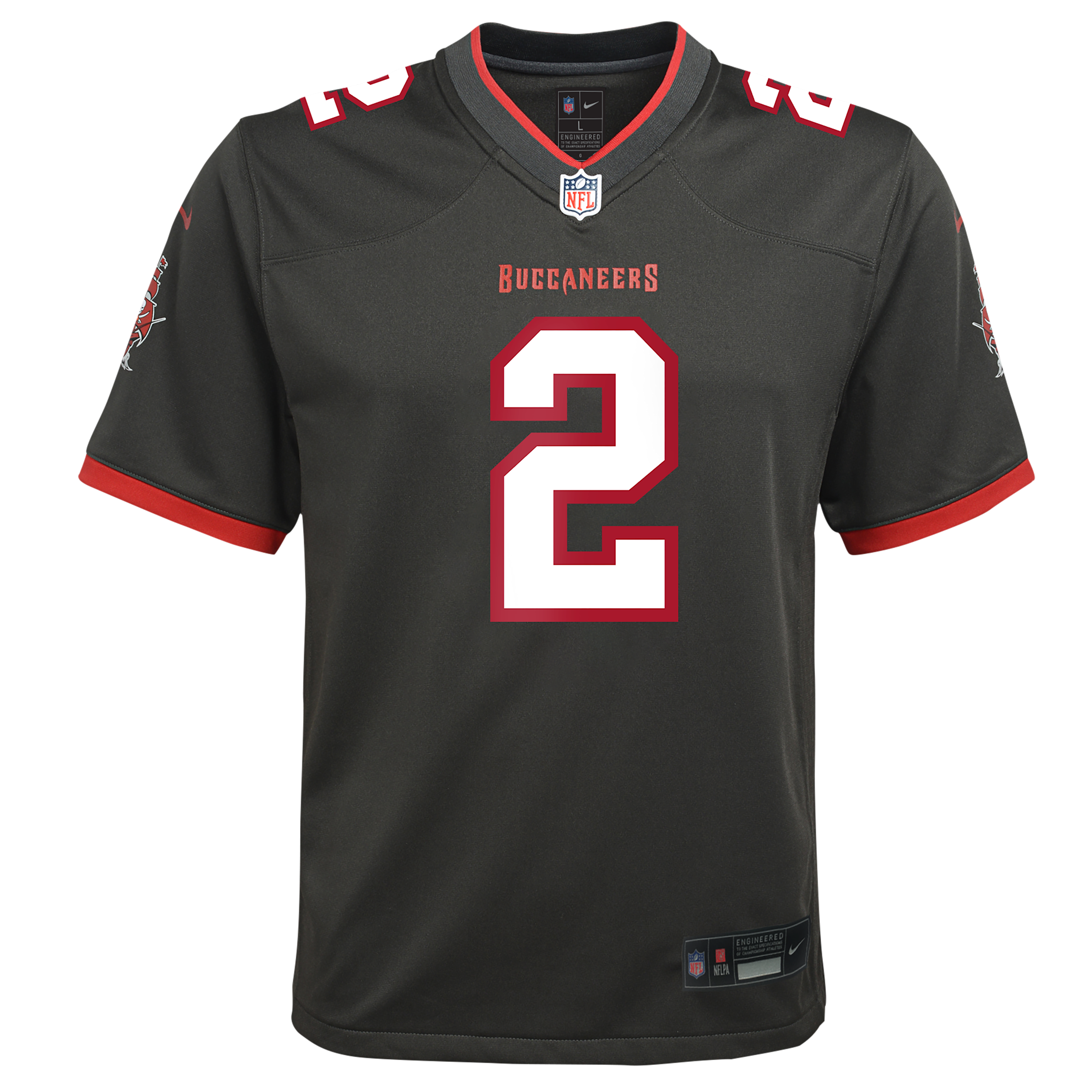 Nike Big Boys and Girls Emeka Egbuka Pewter Tampa Bay Buccaneers Alternate Game Jersey - Pewter